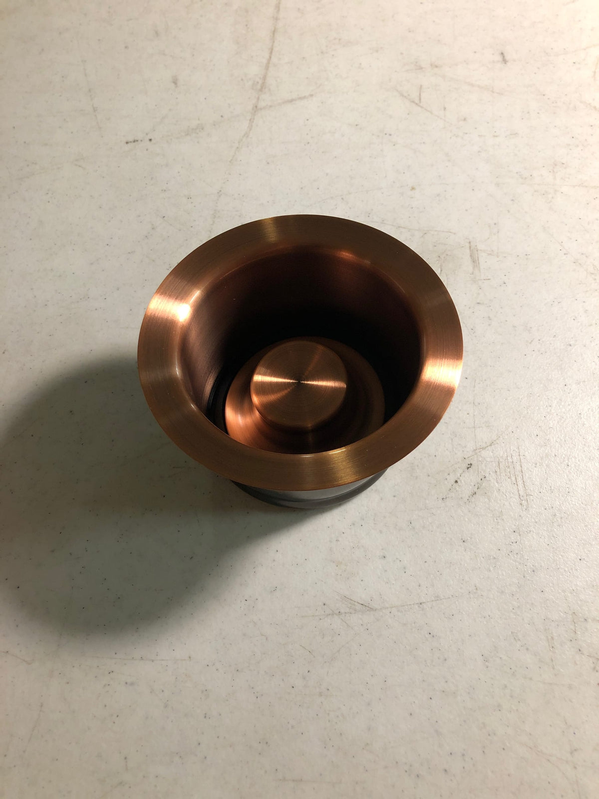 Signature Hardware SH163AC 3-1/2" Brass Kitchen Deep Garbage Disposal Flange and Stopper - Satin Copper