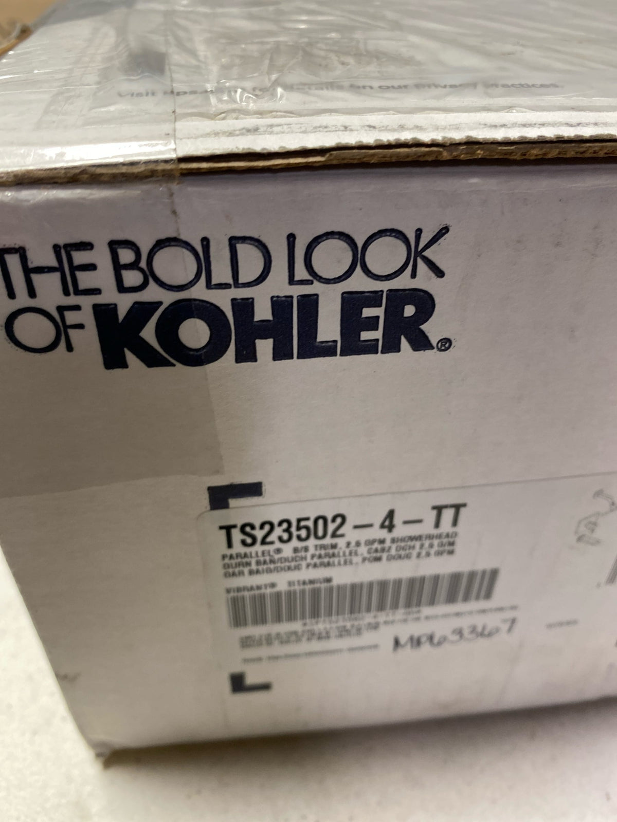 Kohler TS23502-4-TT Parallel Rite-Temp Single Handle Bath And Shower Trim Kit 2.5 GPM in Vibrant Titanium