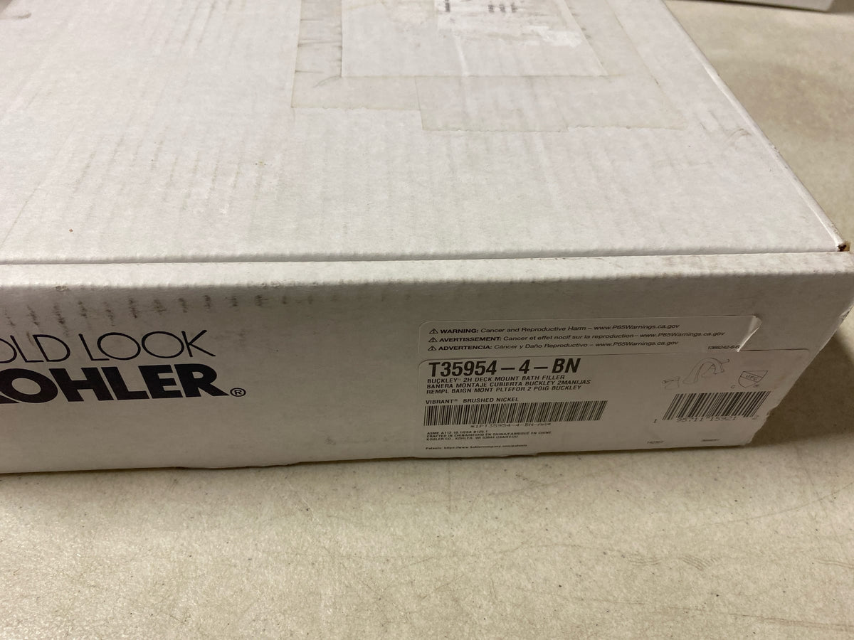 Kohler K-T35954-4-BN Buckley Deck-Mount Bath Faucet Trim - Vibrant Brushed Nickel