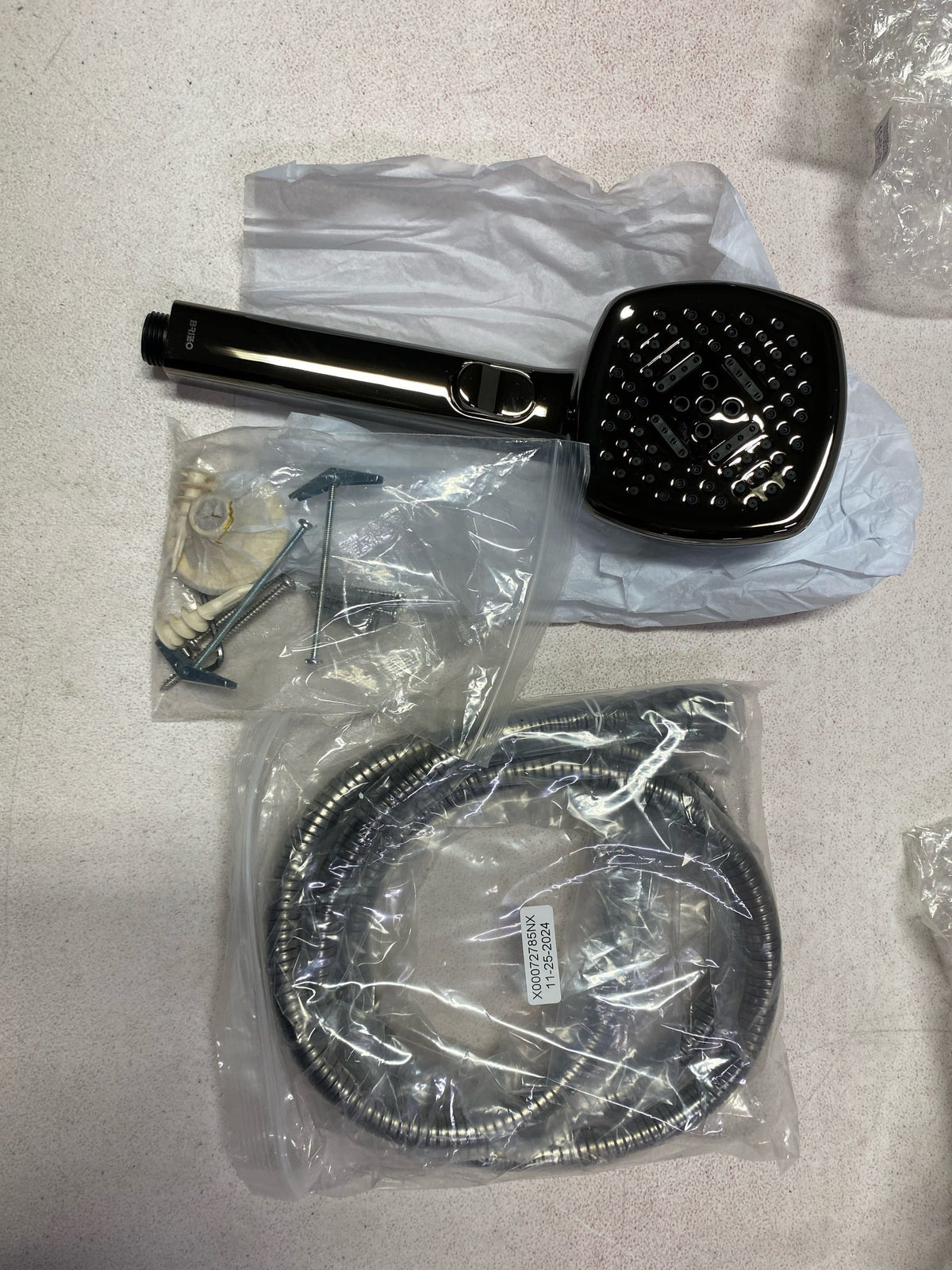 Brizo 88767-BNX Allaria 1.75 GPM Multi Function Hand Shower Package - Includes Slide Bar, Hose and Integrated Elbow - Brilliance Black Onyx