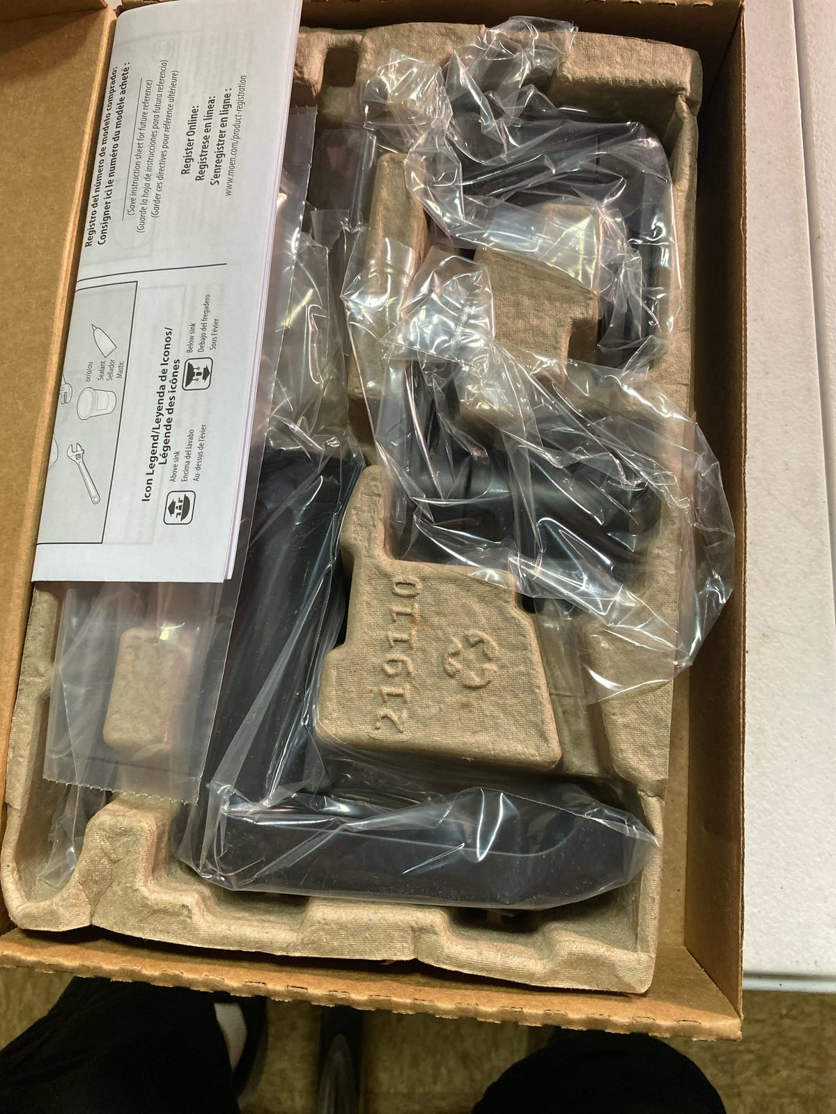 Moen T6708BL Genta LX 8 in. Widespread Double Handle Bathroom Faucet in Matte Black