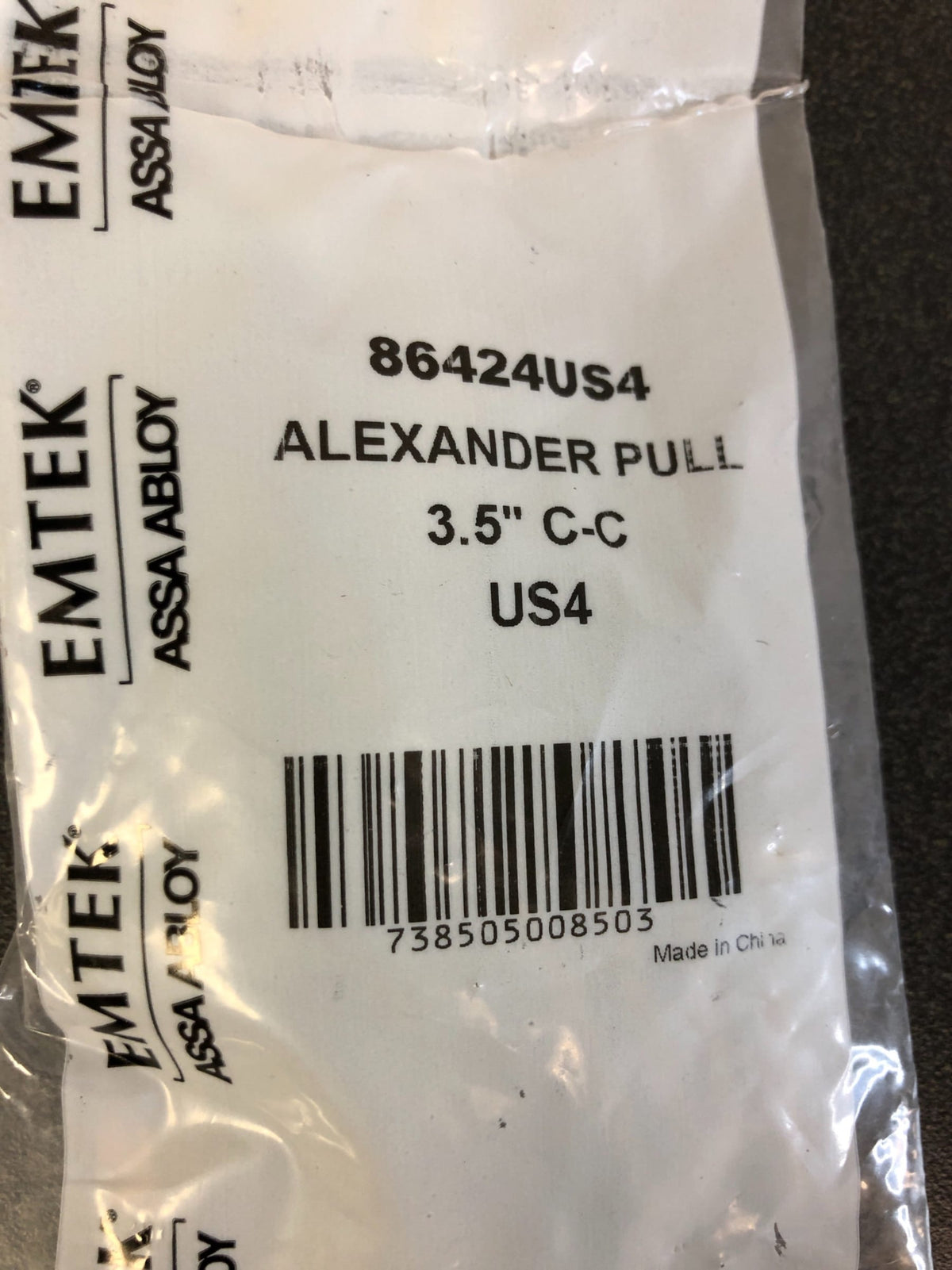 Emtek Alexander 3-1/2 Inch Center to Center Handle Cabinet Pull