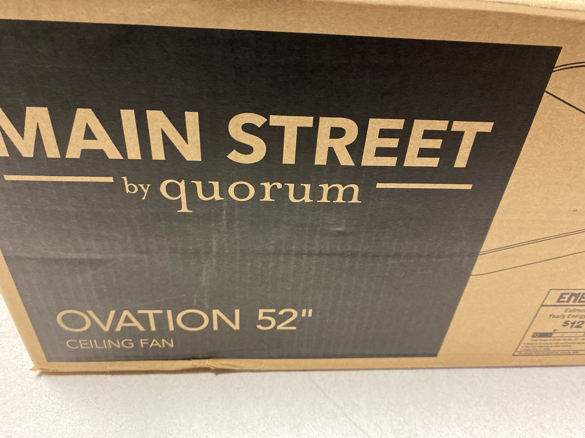 Quorum International 4525-159 Ovation 52" 5 Blade Indoor Ceiling Fan - Matte Black