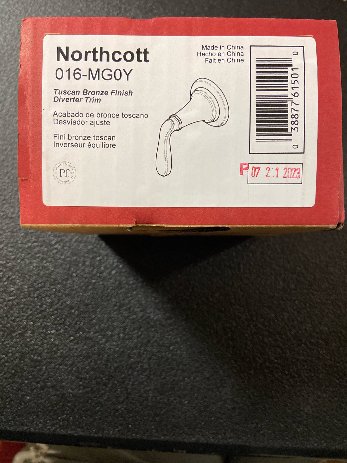 Pfister 016-MG0Y Northcott Single Handle Diverter Valve Trim Kit in Tuscan Bronze (Valve not Included)