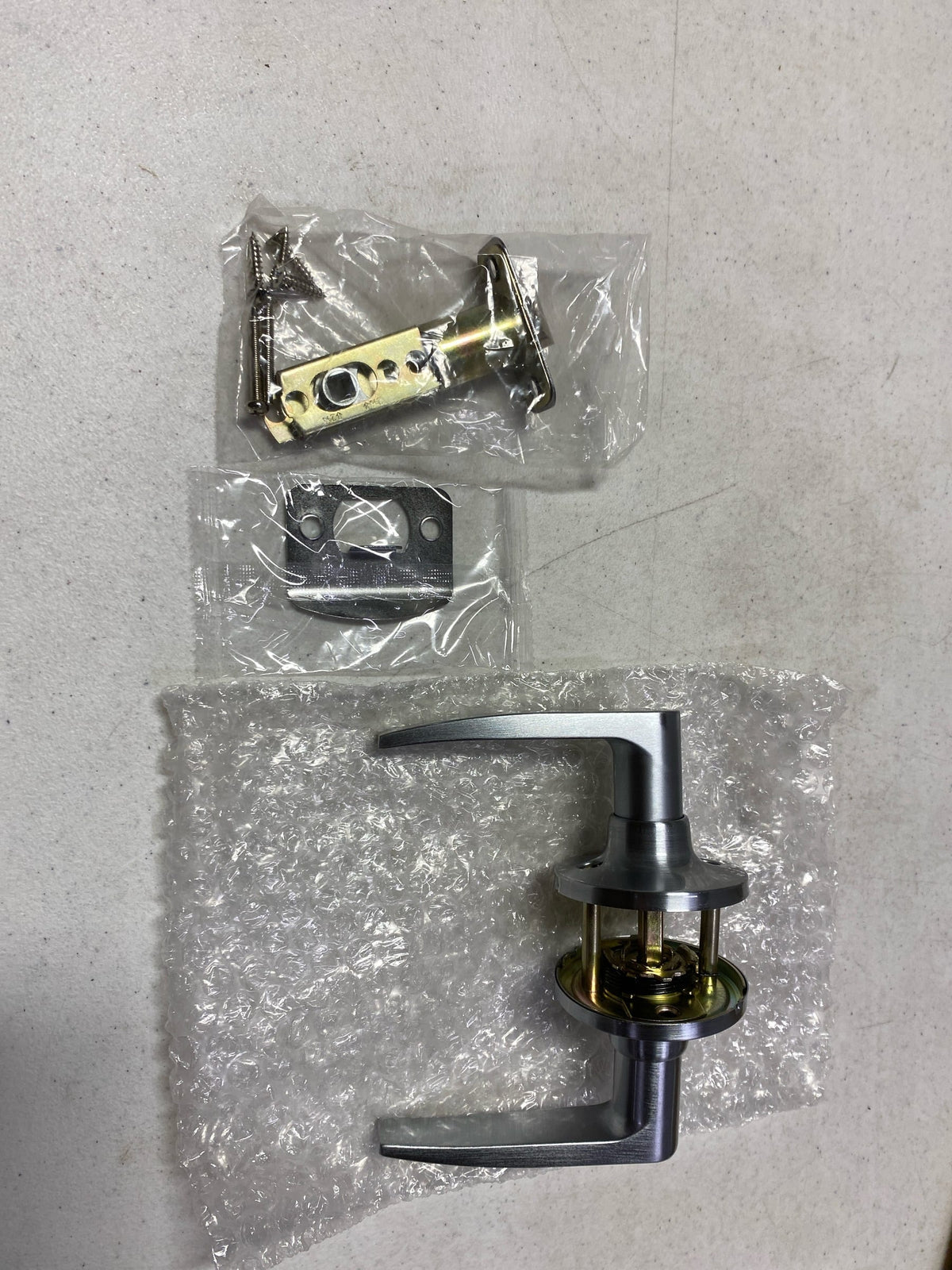 Miseno MLK4021SC Momac Straight Passage Door Lever Set - Satin Chrome