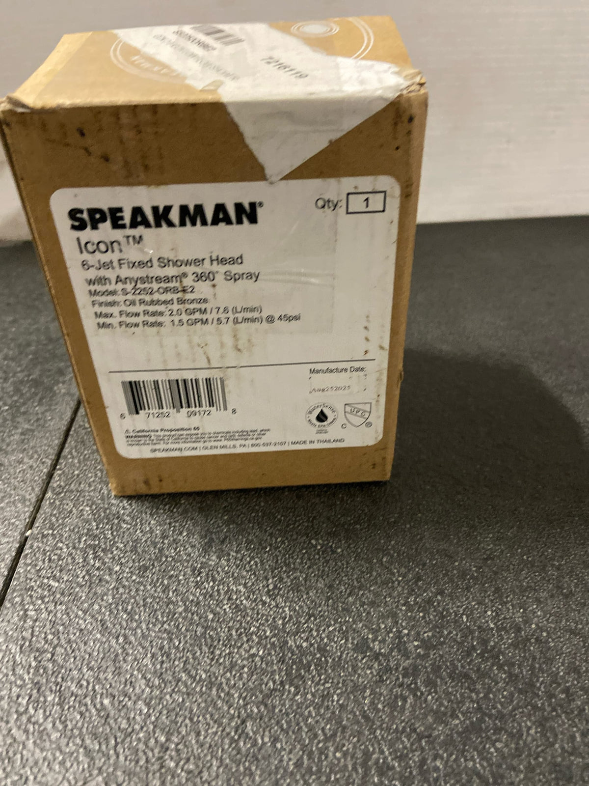 Speakman S-2252-ORB-E2 Icon 2 GPM Multi Function Shower Head - Oil Rubbed Bronze