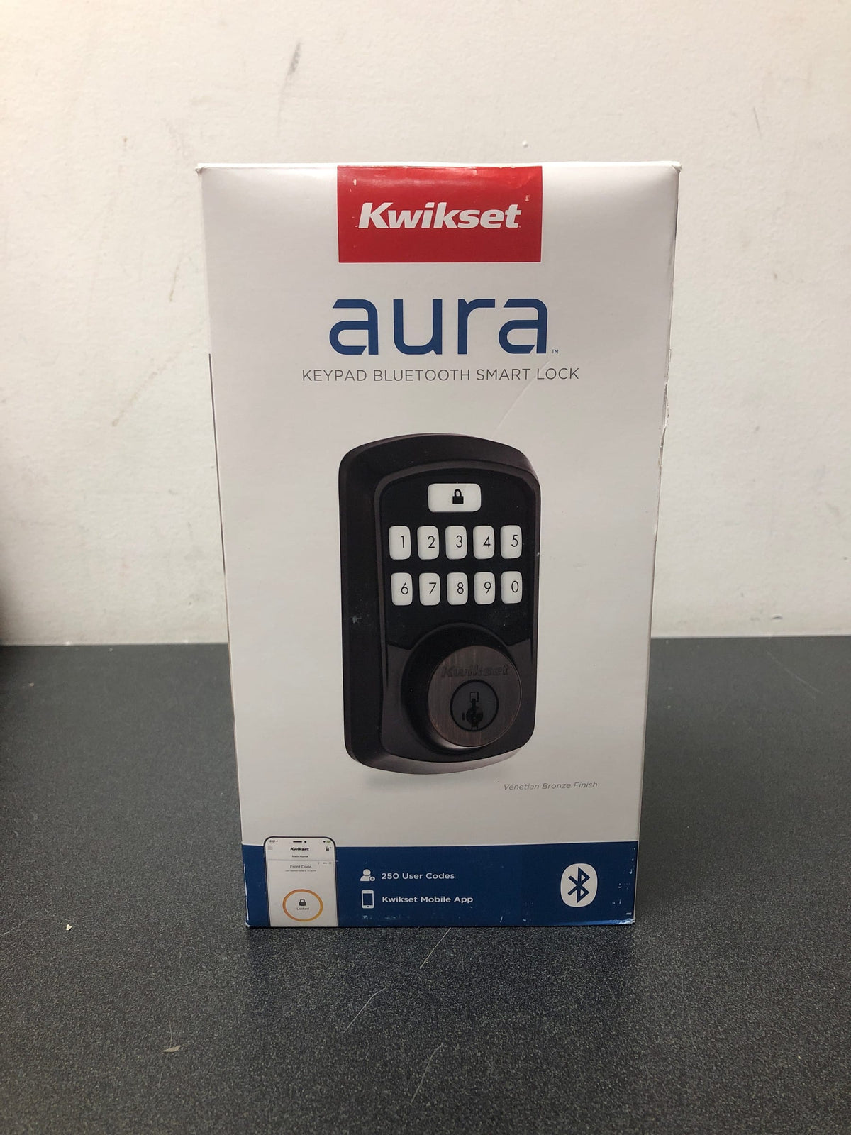 Kwikset 942BLE-11PS Aura Electronic Deadbolt with Keypad and Bluetooth Technology - Venetian Bronze