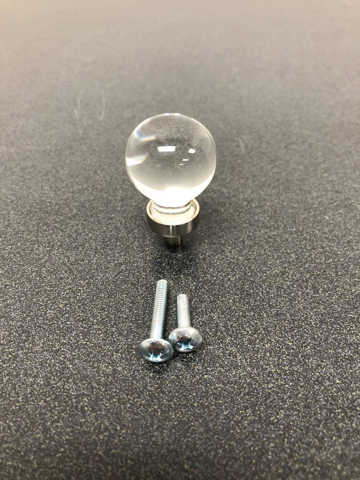 Emtek 86394US15 Crystal And Porcelain 1 Inch Round Cabinet Knob - Satin Nickel