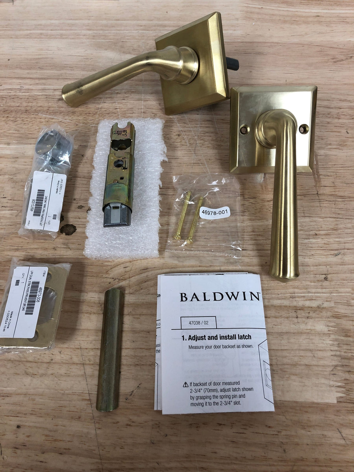 Baldwin Ps.Fed.Tsr Federal Passage Leverset - Brass