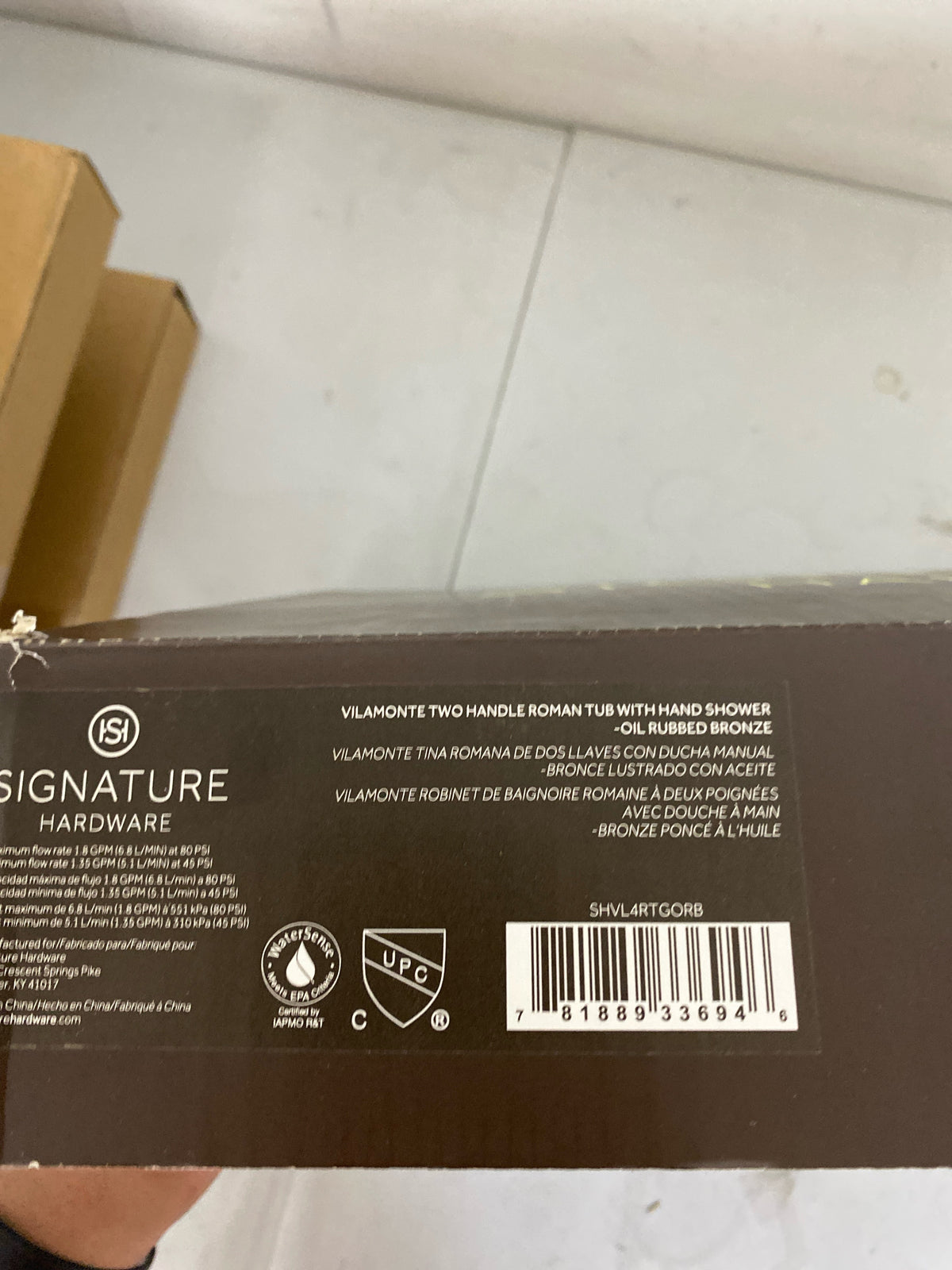Signature Hardware SHVL4RTGORB Vilamonte Deck Mounted Roman Tub Filler Faucet - Includes Hand Shower - Oil Rubbed Bronze