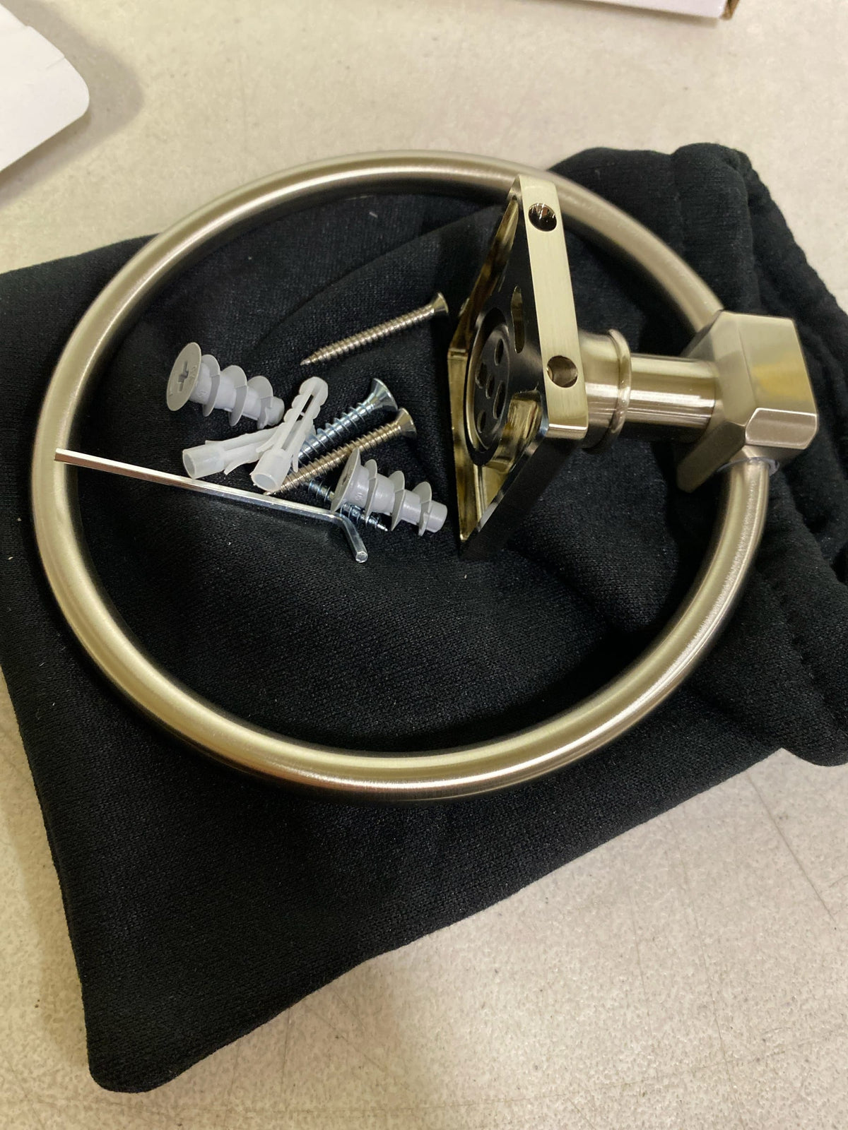 Rohl AP25WTRSTN Apothecary 5-7/8" Wall Mounted Towel Ring - Satin Nickel