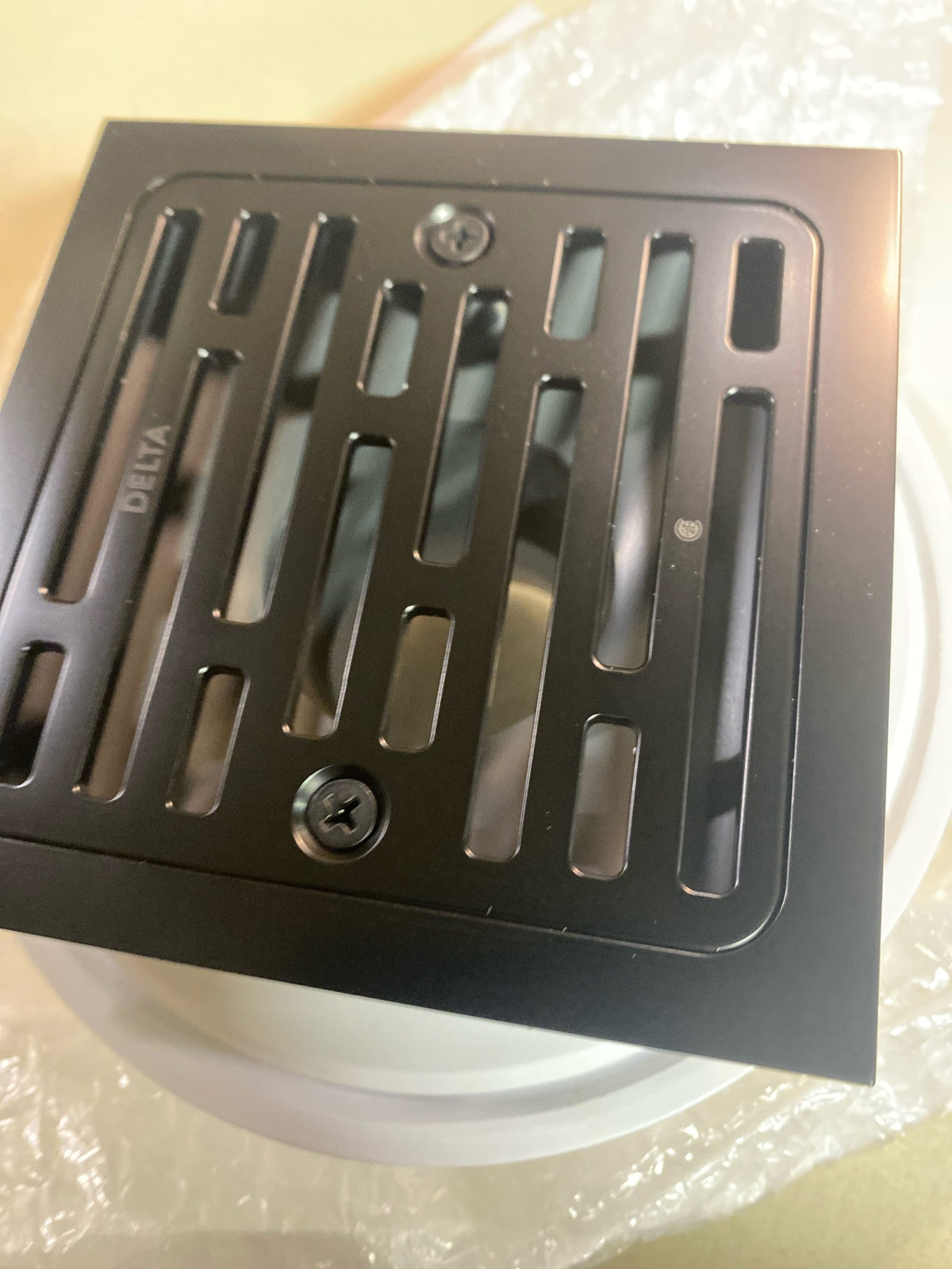 Delta DT062412-BL 4" Tile-In Square Shower Drain - Matte Black