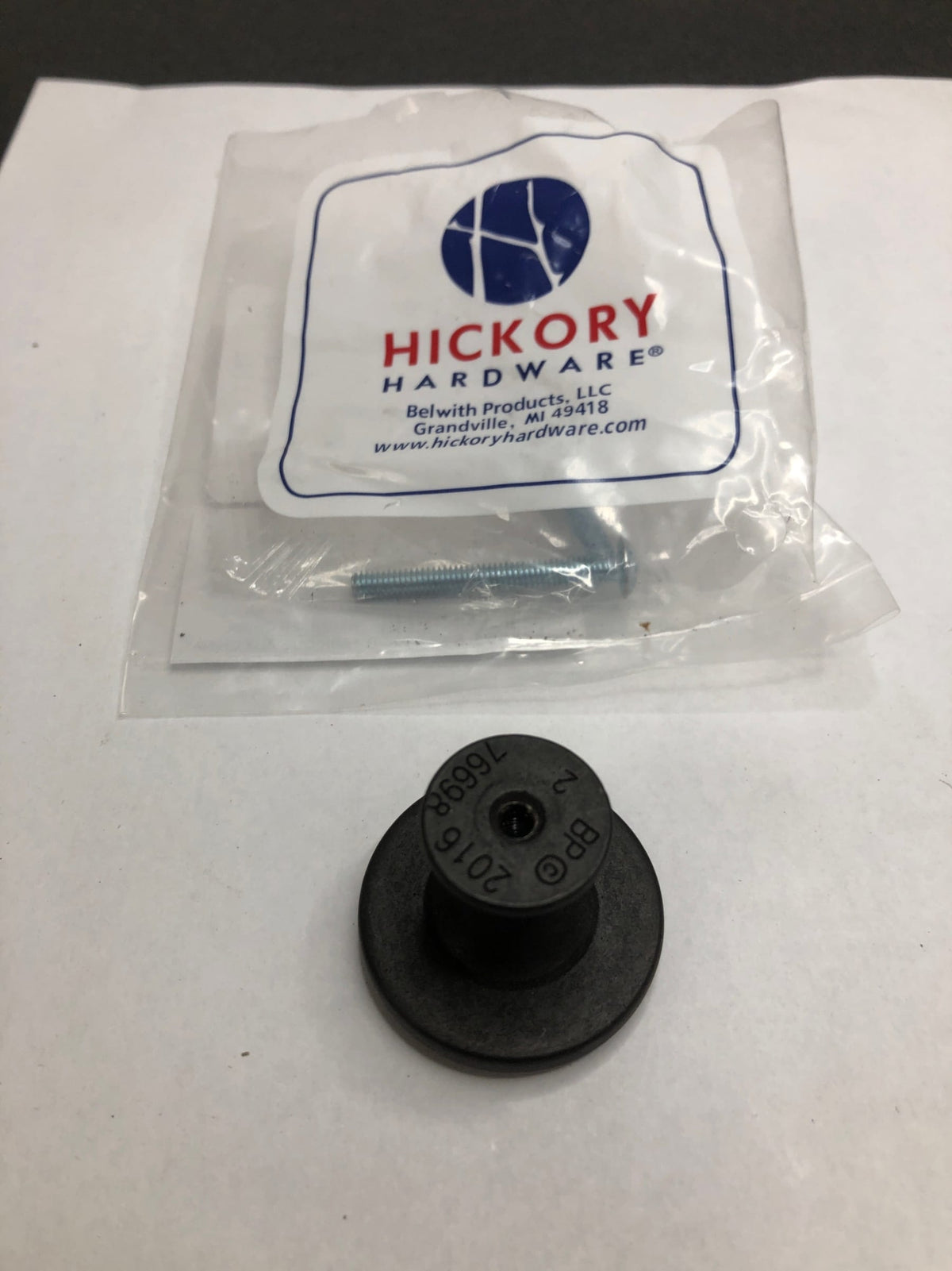 Hickory Hardware H076698-BI Forge 1-3/8 Inch Mushroom Cabinet Knob - Black Iron