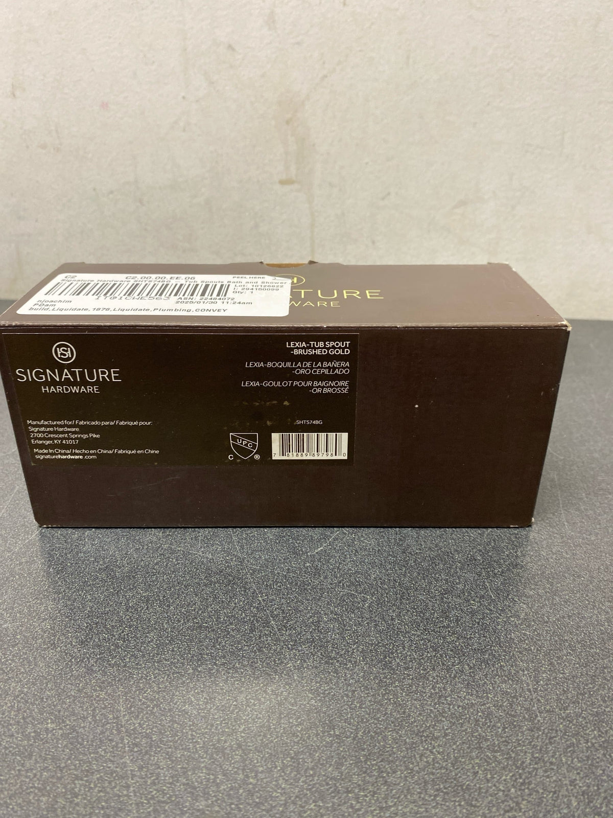Signature Hardware 483924 Lexia 6-7/8" Tub Spout - Brushed Gold