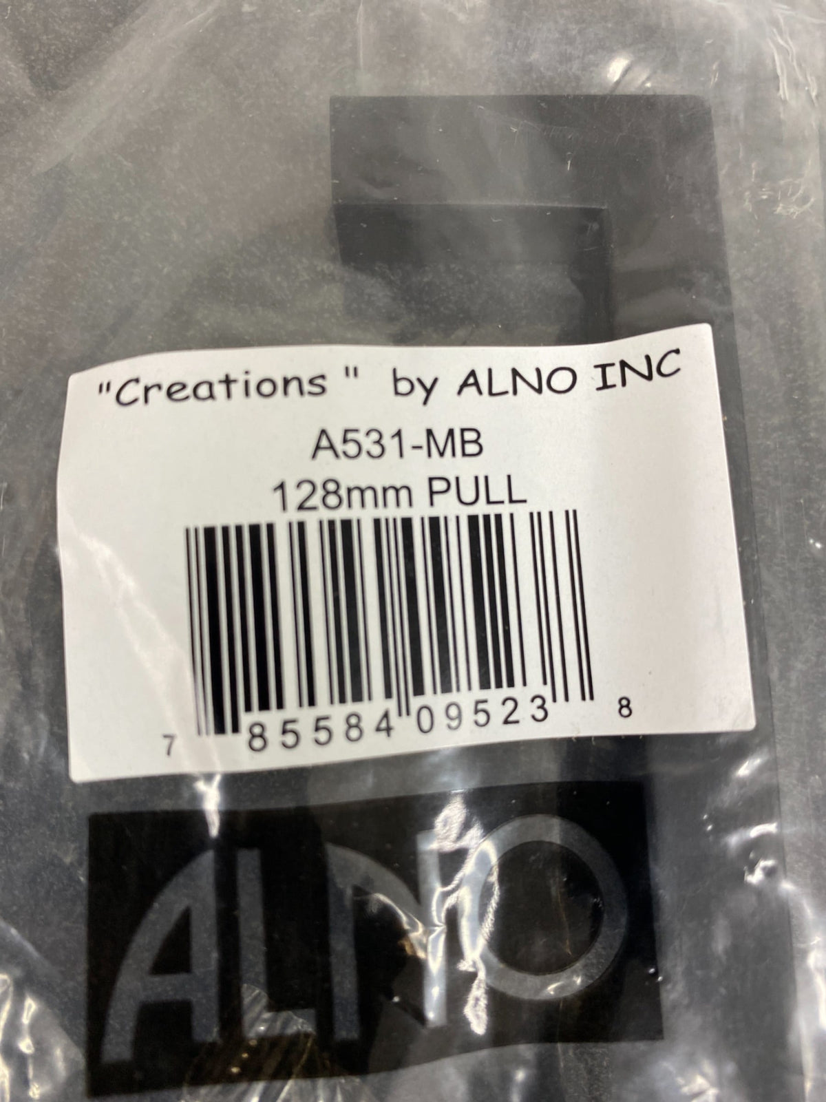 Alno a531 style cents 5-1/16" center to center handle cabinet pull - black