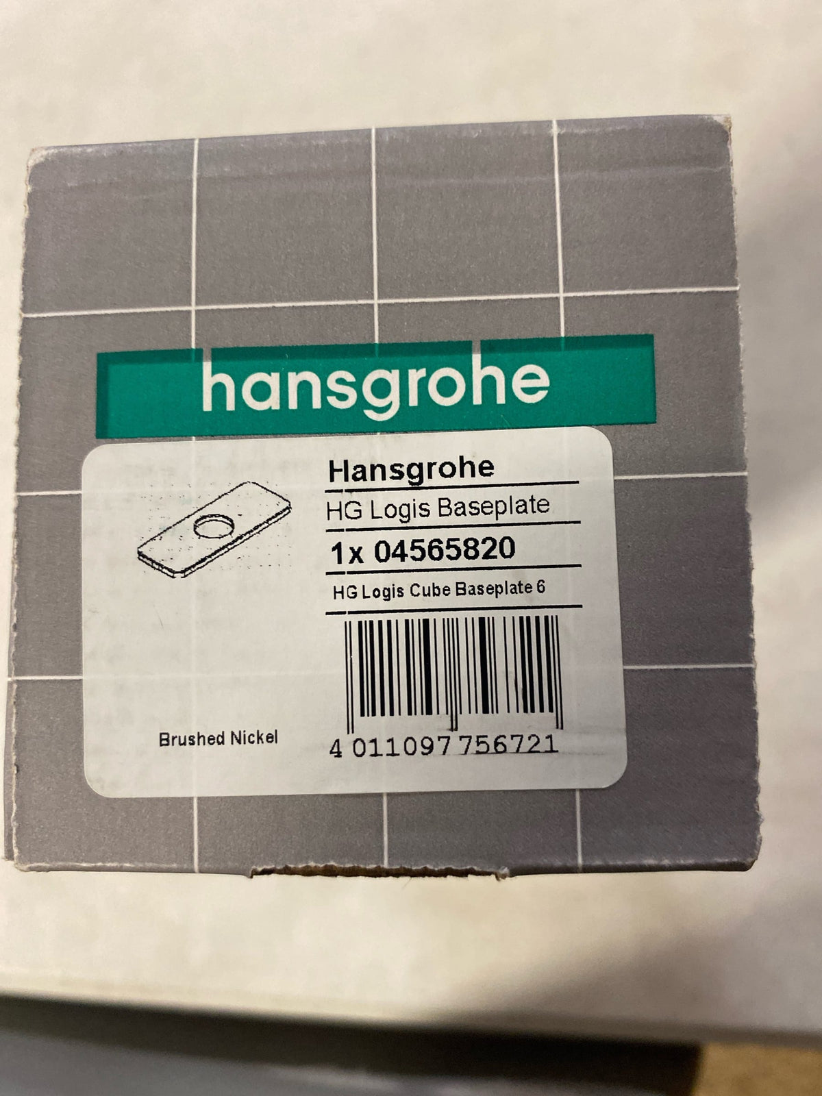 Hansgrohe 04565820 E&S Accessories Base Plate for Modern Single-Hole Faucets - Brushed Nickel