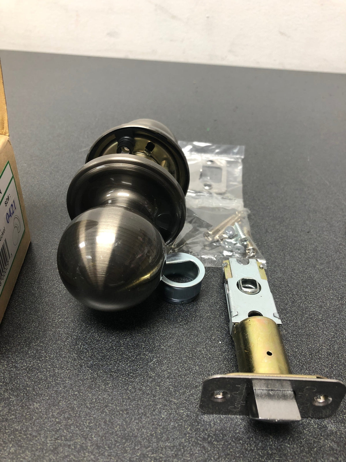 Copper Creek BK2020AN Colonial Passage Door Knob Set with Ball Knob and Round Rose - Antique Nickel