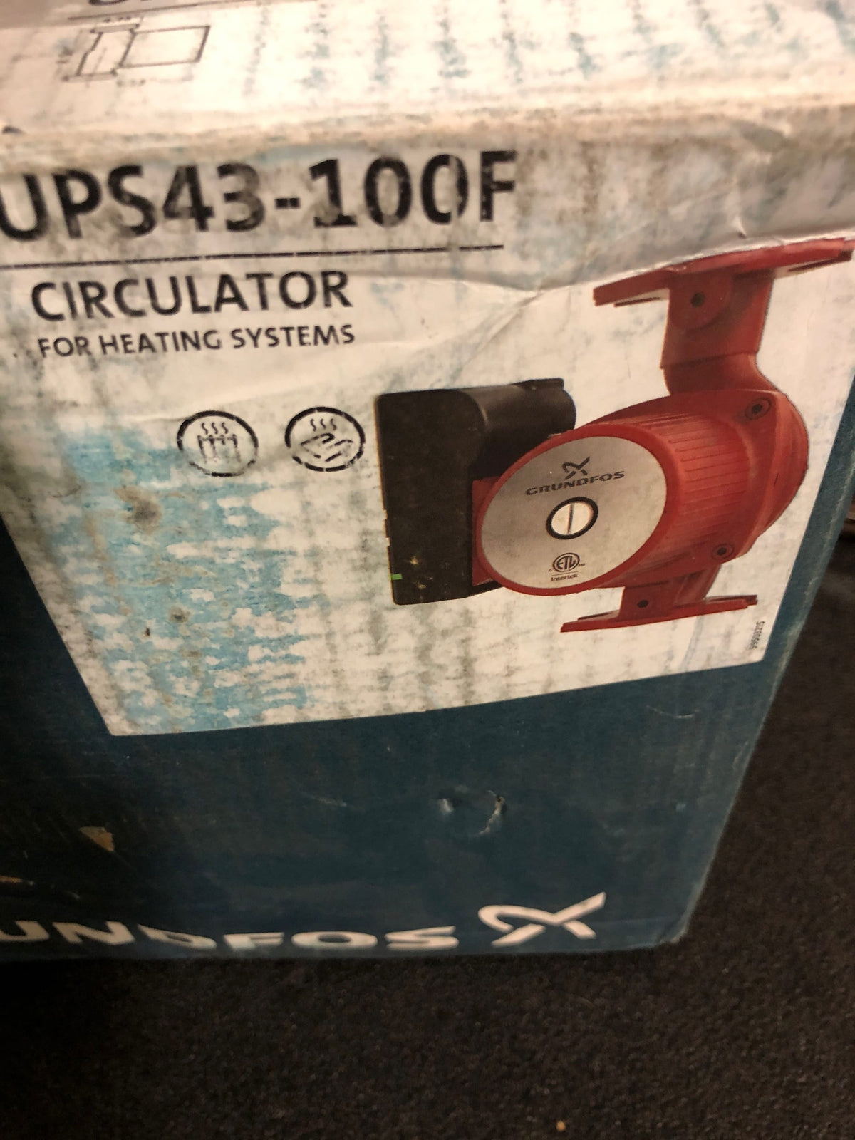 Grundfos G95906636 UPS 43-100 F 115V 32.5GPM 3-Speed Canned Rotor Cast Iron HVAC Recirculation Circulator Pump - N/A