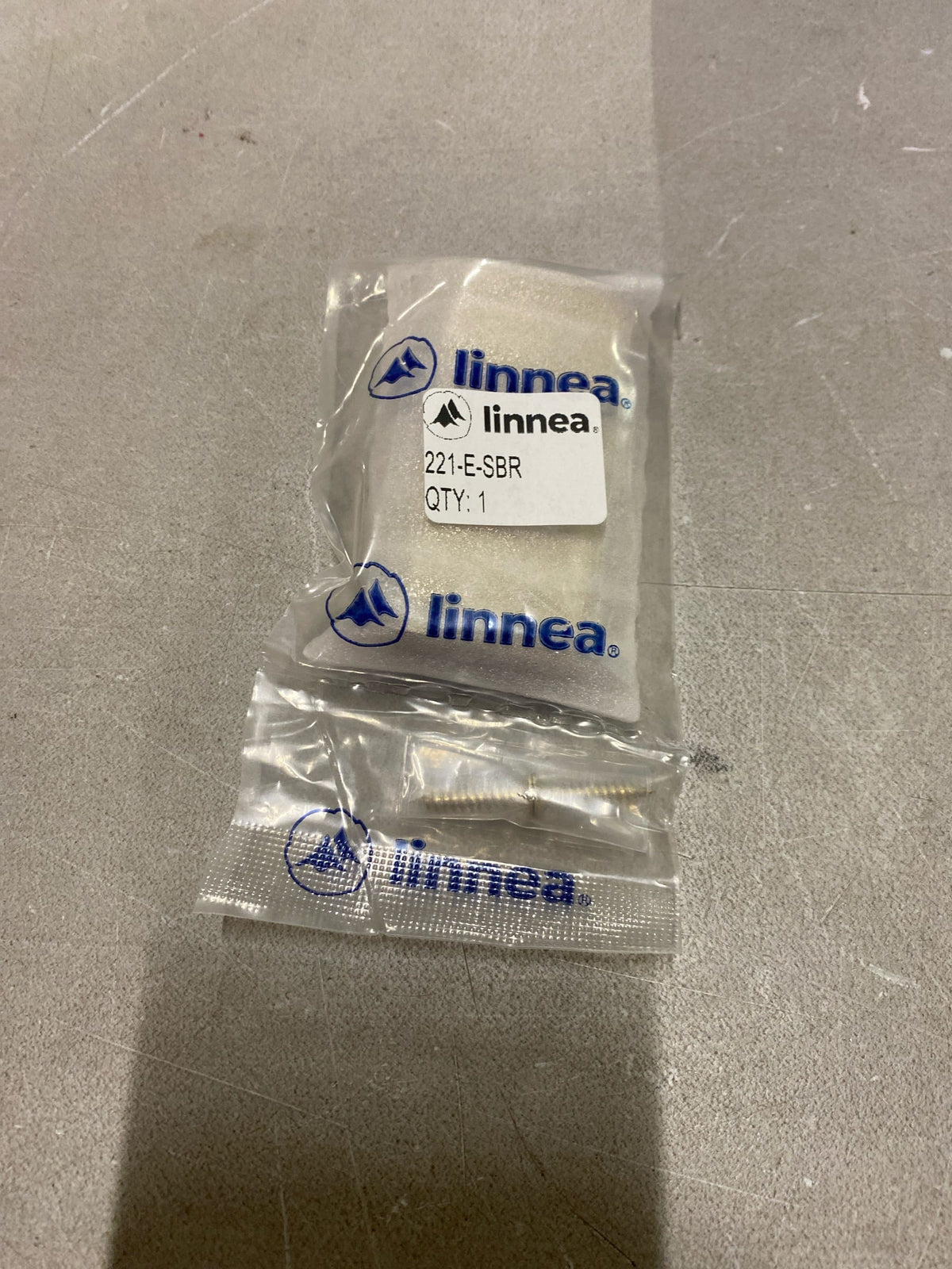 Linnea 221-E-SBR 304 Grade Stainless Steel 2-3/16 Inch Center to Center Finger Cabinet Pull - Satin Brass