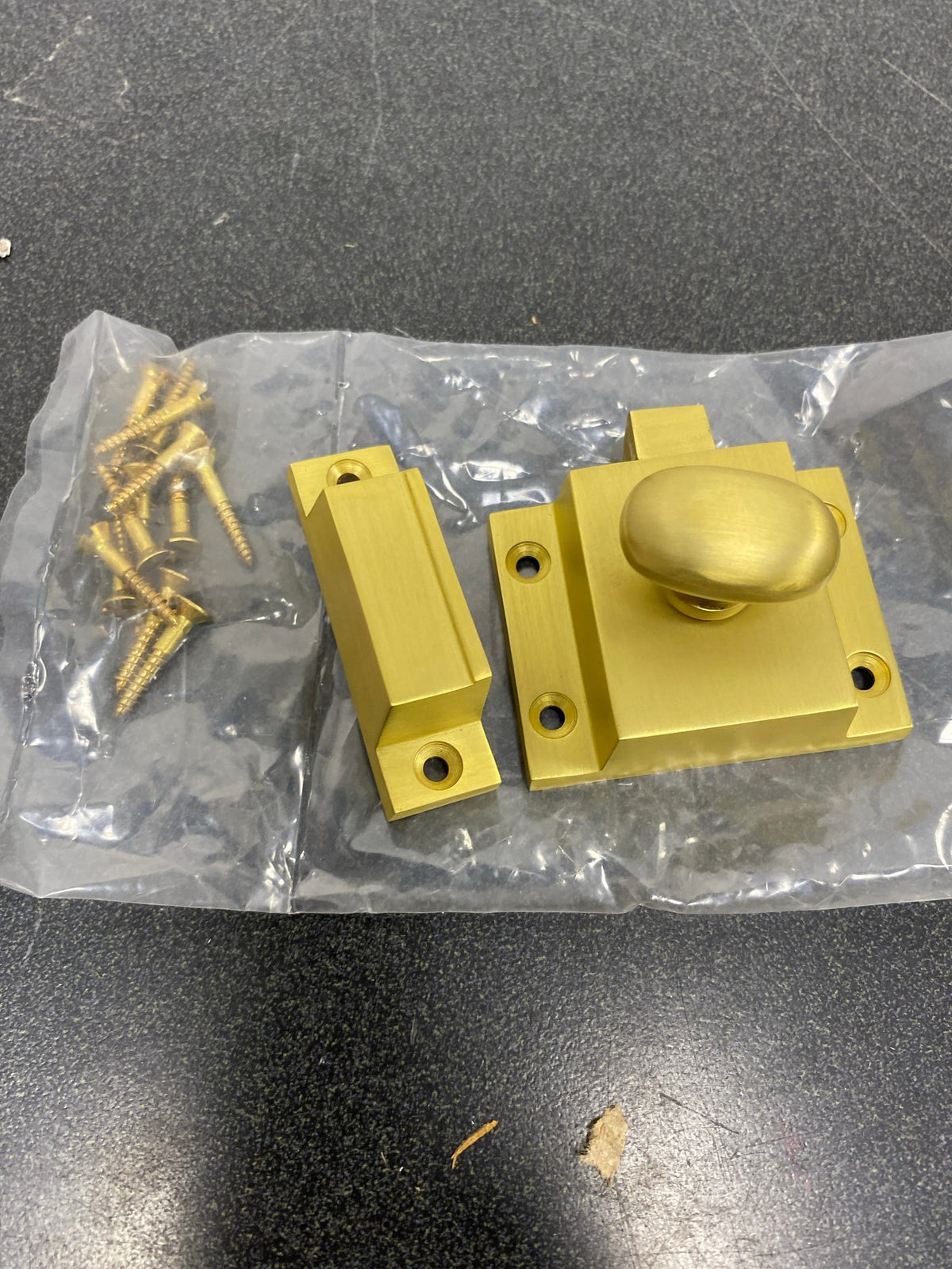 Signature Hardware 483696 Pitkin 1-5/8" Long Brass Cabinet Latch - Satin Brass