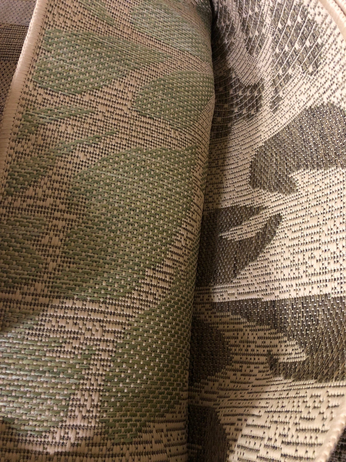 JONATHAN Y Lighting SMB110A-9 Santa Monica 9' x 12' Polypropylene Botanical Indoor/Outdoor Area Rug - Sage / Brown
