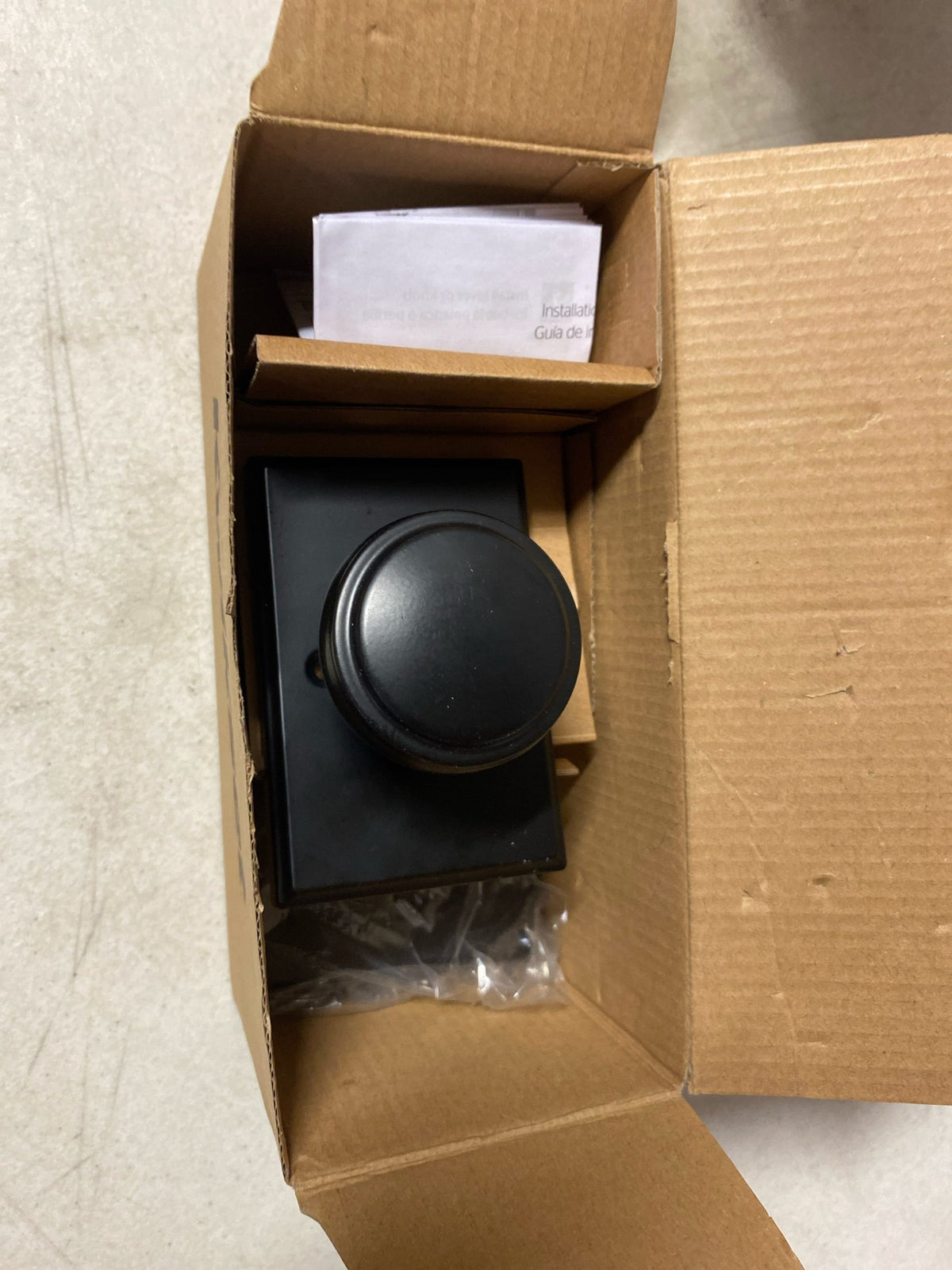Kwikset 973SOKTRCT-514 Sora Knob Dummy Handleset Interior Pack with Rectangle Rose - Matte Black