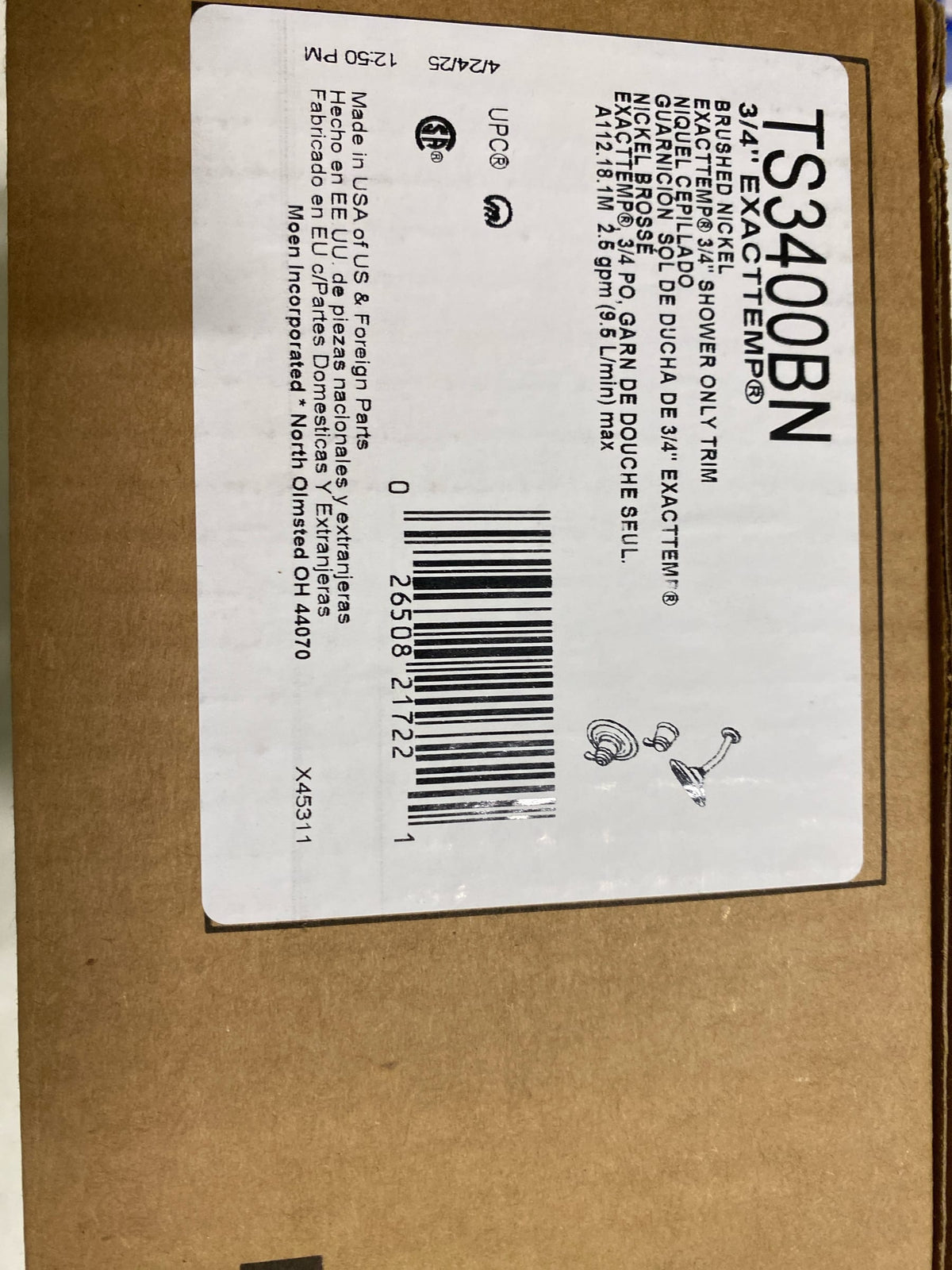 Moen TS3400BN Brushed nickel ExactTemp(R) shower only