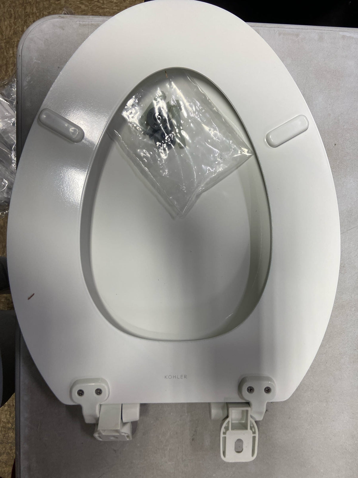 Kohler K-20454-0 Ridgewood Elongated Molded Wood Toilet Seat with Quiet-Close - White