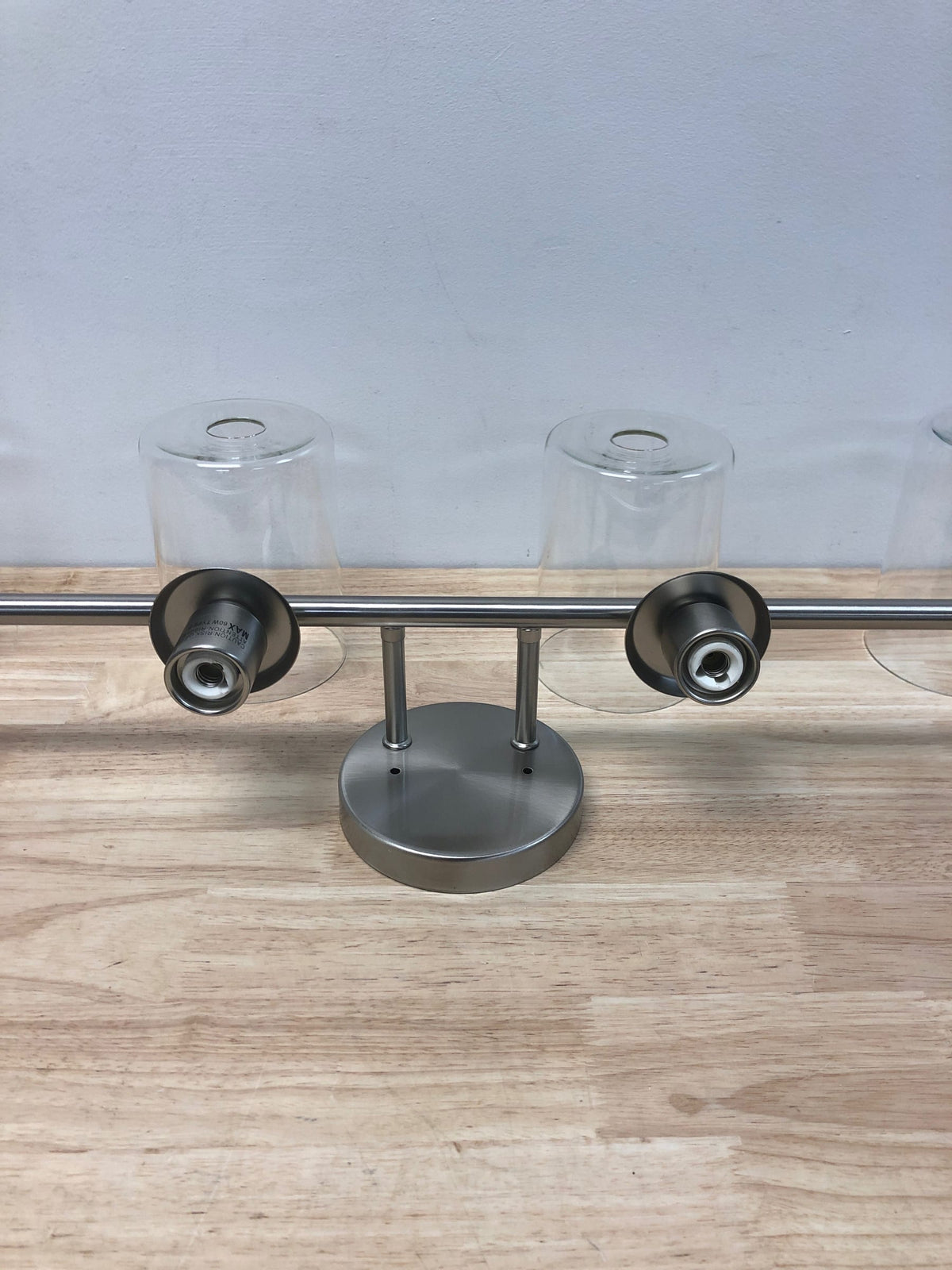 Hampton bay 1024HBBNDI Champlain 31.5 in. 4-Light Brushed Nickel Modern Bathroom Vanity Light with Clear Glass Shades