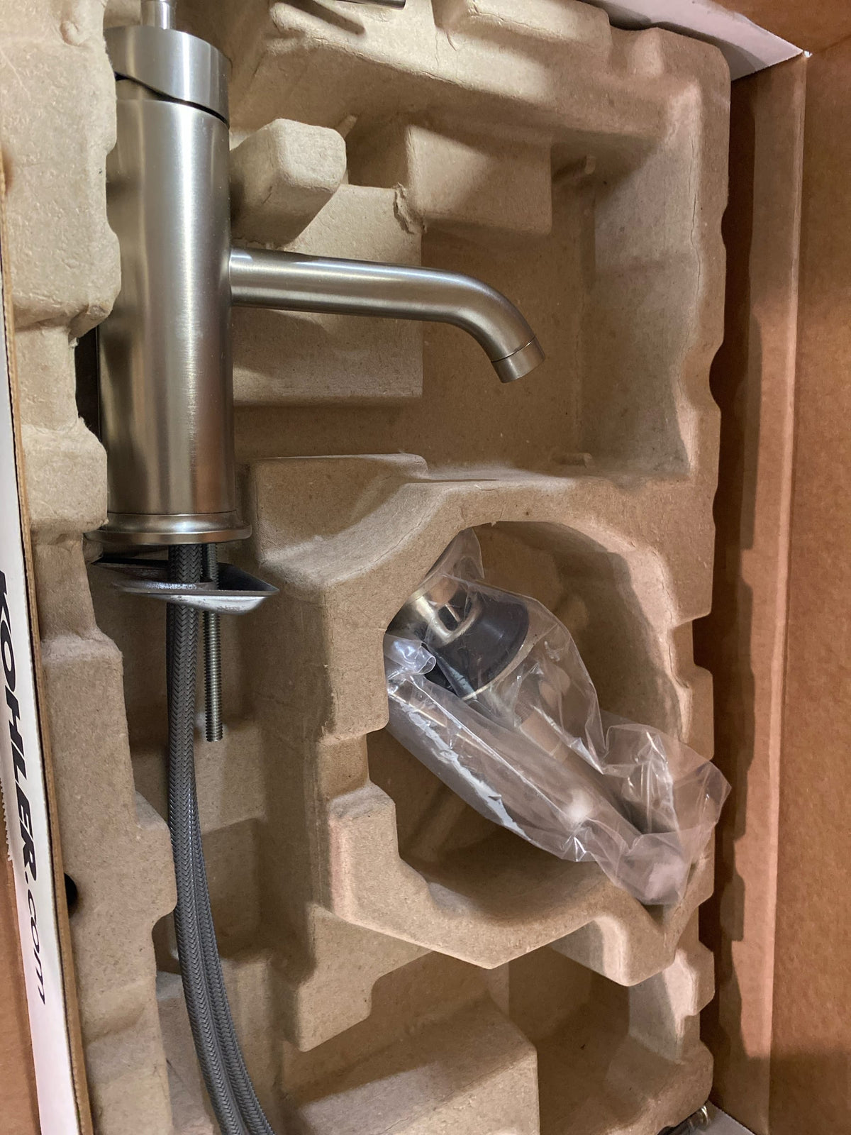Kohler K-14402-4A-BN Purist 1.2 GPM Single Hole Bathroom Faucet with Pop-Up Drain Assembly - Brushed Nickel