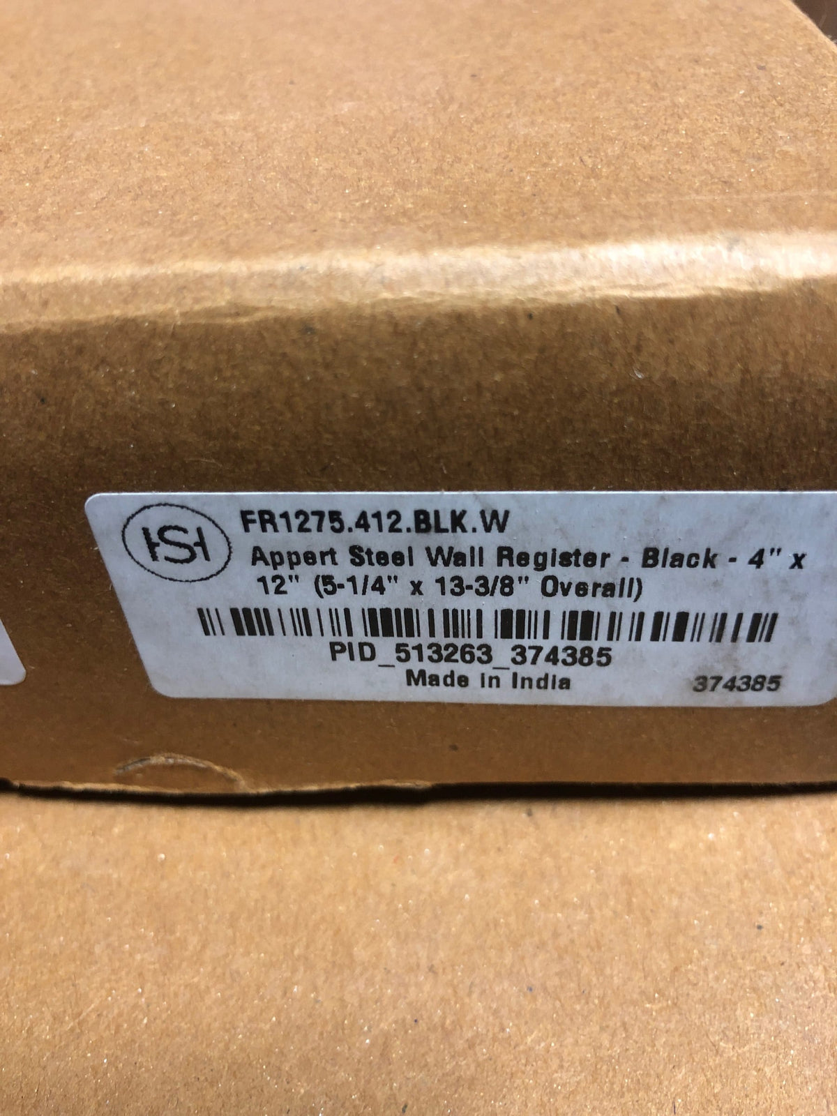 Signature Hardware 445792 Appert Steel Wall Register - 4" x 12" - Black