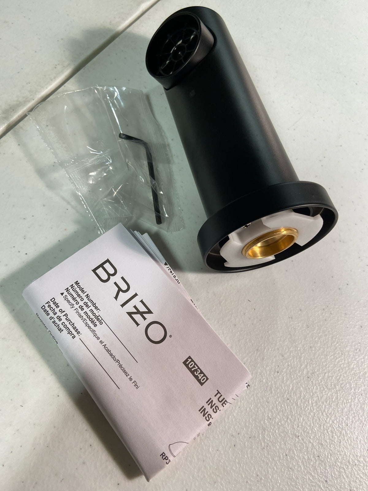 Brizo RP54873BL Non-Diverter Wall Mounted Tub Spout - Matte Black
