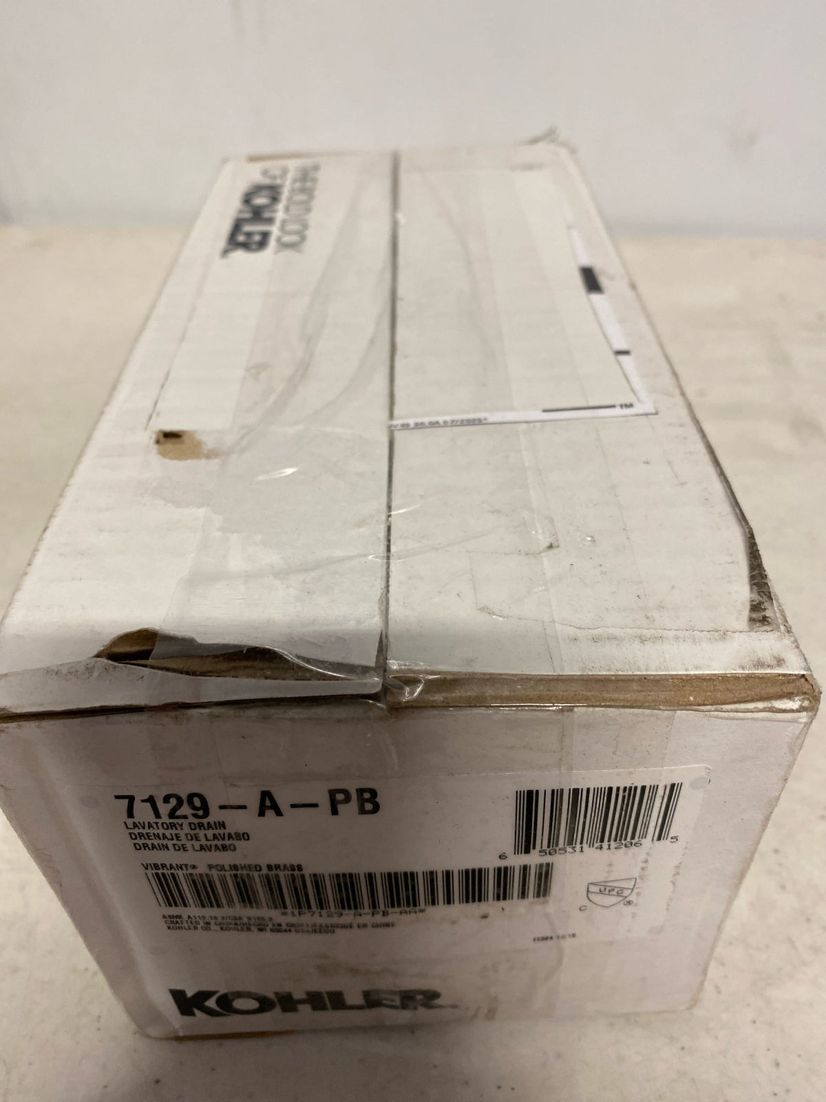 Kohler K-7129-A-PB Lavatory Grid Drain With Overflow - Polished Brass