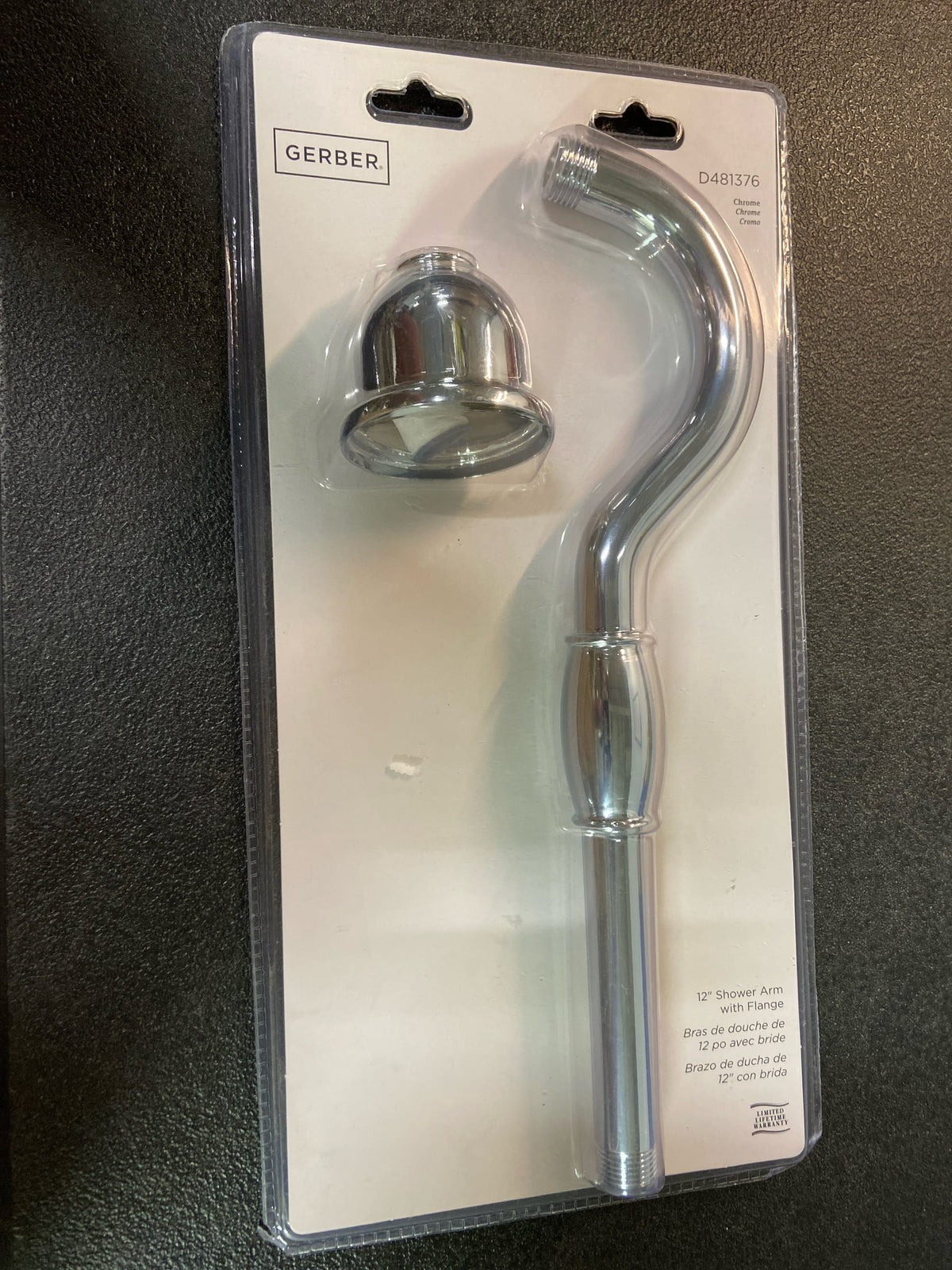 Danze D481376 Victorian Style Showerarm with Flange, 12-Inch, Chrome