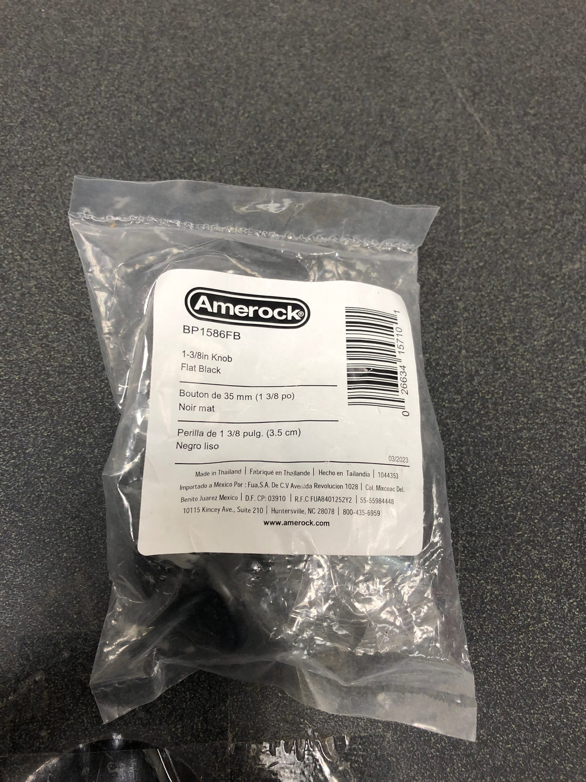 Amerock BP1586FB Inspirations 1-5/16 in (33 mm) Diameter Matte Black Round Cabinet Knob