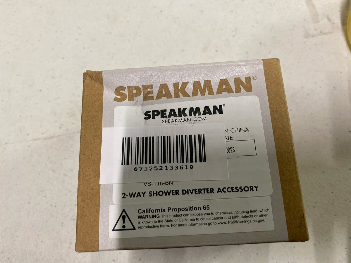 Speakman VS-118-BN Standard Attachment Shower Diverter for Multiple Fixtures and Sprays, Brushed Nickel