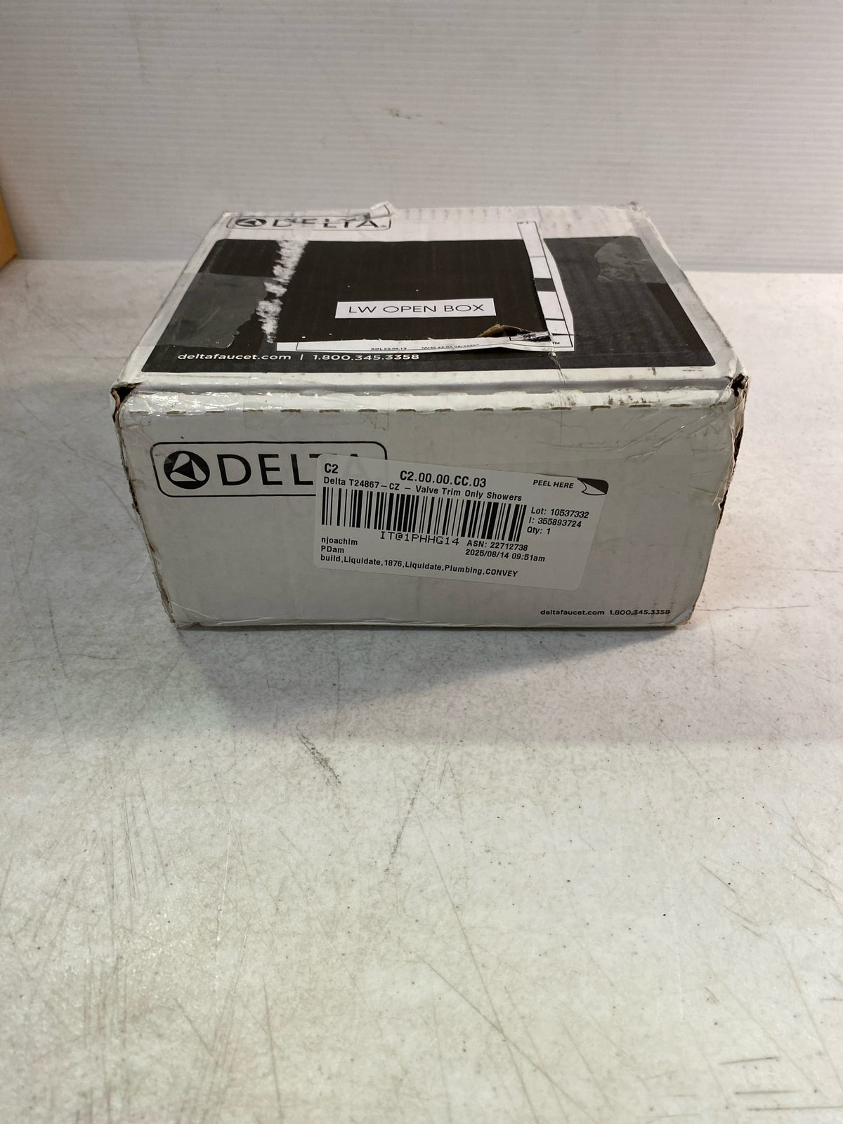 Delta T24867-CZ Ara 14 Series Pressure Balanced Valve Trim with Integrated 3 Function Diverter for Two Shower Applications - Less Rough-In - Champagne Bronze