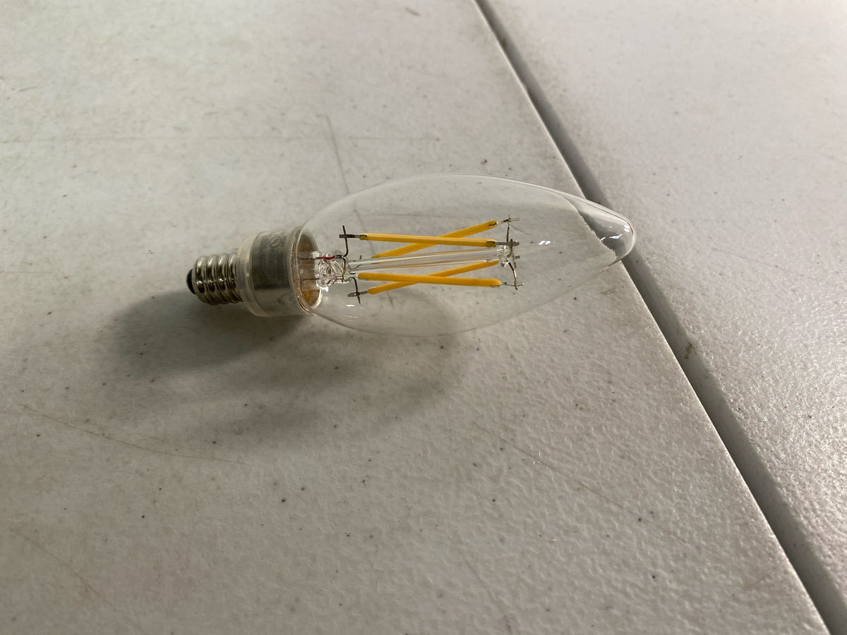 Satco Lighting S21267 4 Watt Vintage Edison Dimmable B11 Candelabra (E12) LED Bulb - 350 Lumens , 4000K , and 90CRI - Clear