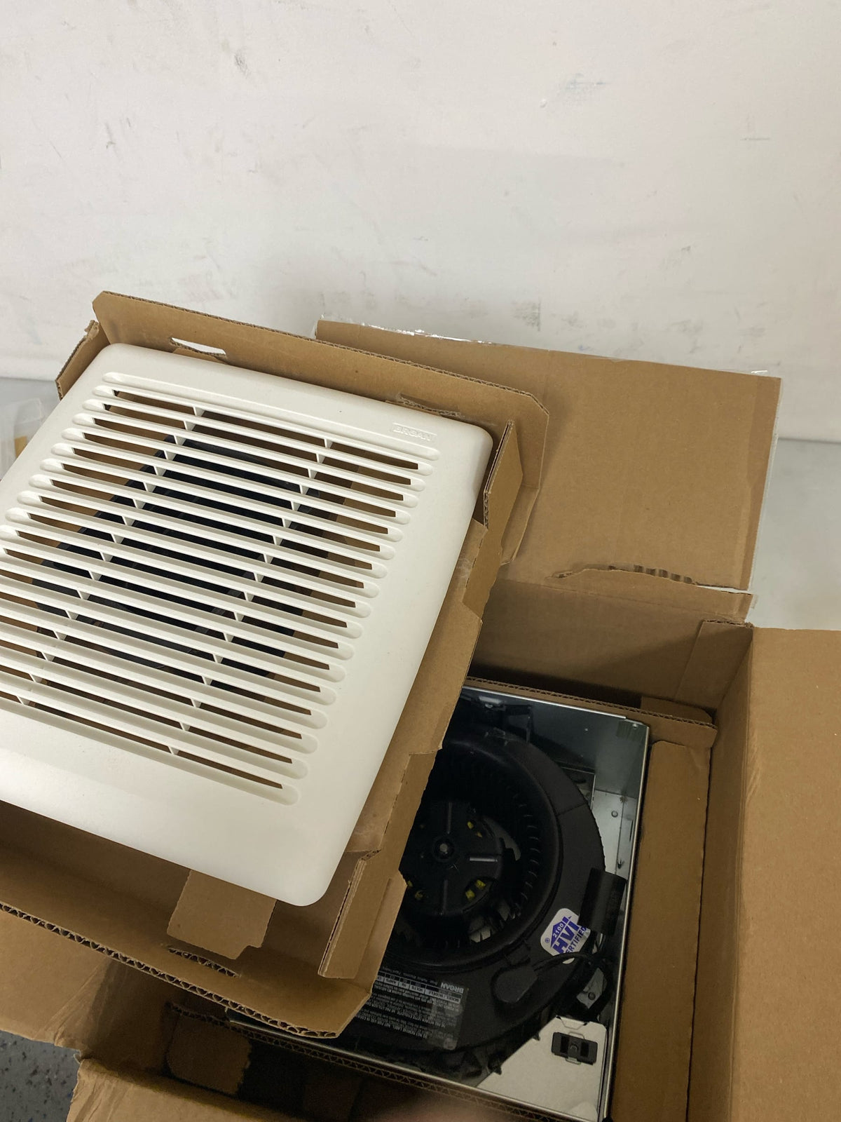 Broan AE110 InVent Series 110 CFM 1.3 Sone Ceiling Mounted HVI Certified Bath Fan - White