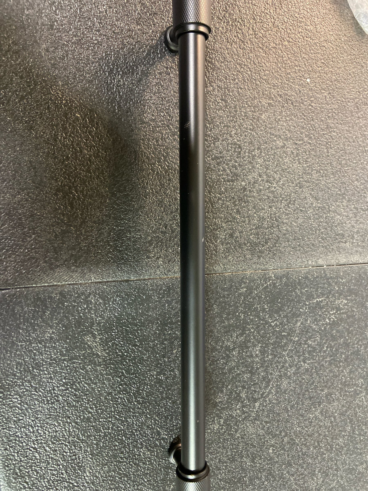 Amerock BP37748MB Faraday 10-1/16 Inch Center to Center Knurled Bar Cabinet Pull - Matte Black