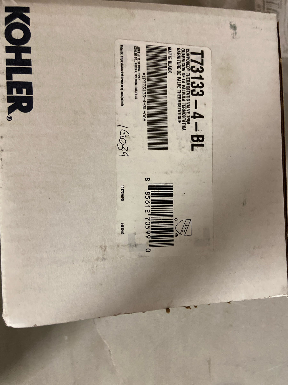 Kohler K-T73133-4-BL Composed Thermostatic Valve Trim Only with Single Lever Handle - Less Rough In - Matte Black