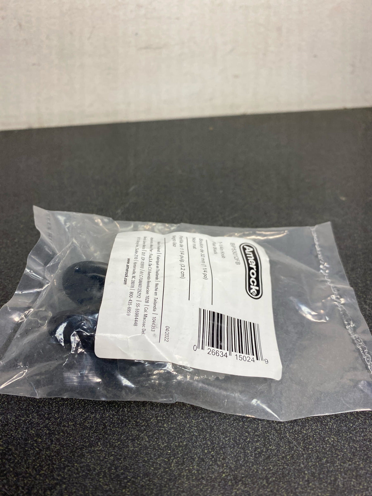 Amerock | Cabinet Knob | Matte Black | 1-1/4 inch (32 mm) Diameter | Ravino | 1 Pack | Drawer Knob | Cabinet Hardware
