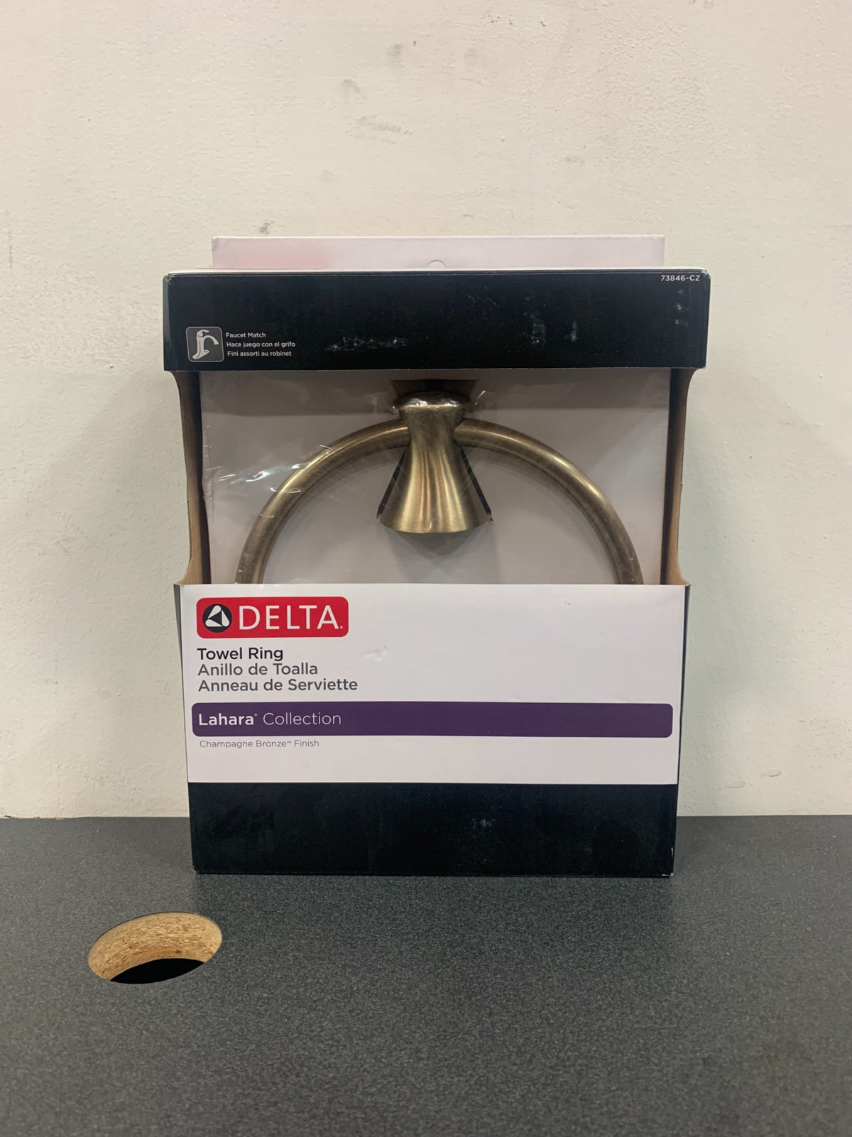Delta Lahara Champagne Bronze Wall Mount Towel Ring