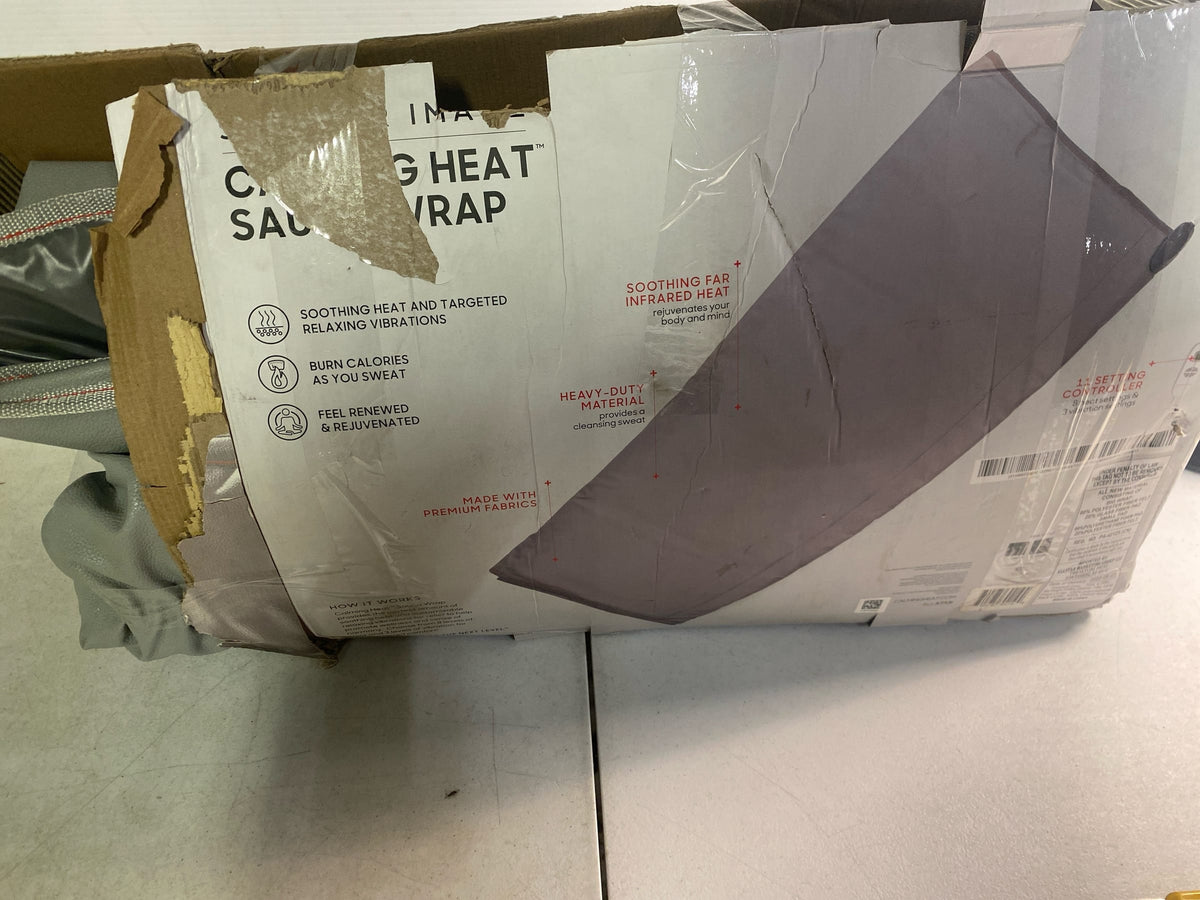 Sharper Image Calming Heat Sauna Wrap, 8 Heat Levels, 3 Massaging Vibrations
