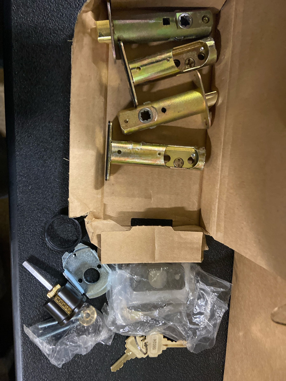 Emtek 4414OTUS10B Adams One Piece Single Cylinder Keyed Entry Handleset with Old Town Clear Interior Knob - Oil Rubbed Bronze