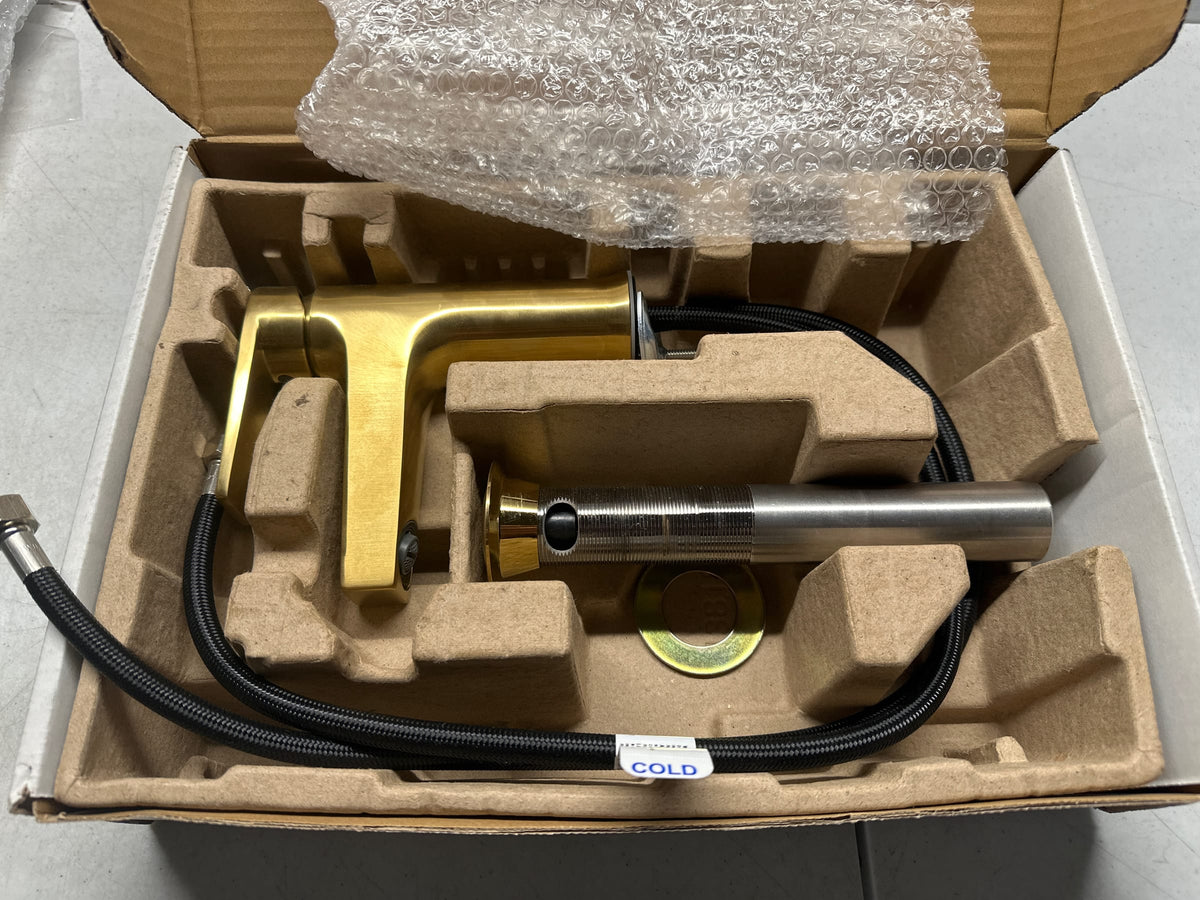 Kohler K-37885-4-2MB Taut 1.2 GPM Single-Handle Bathroom Sink Faucet - Vibrant Brushed Moderne Brass