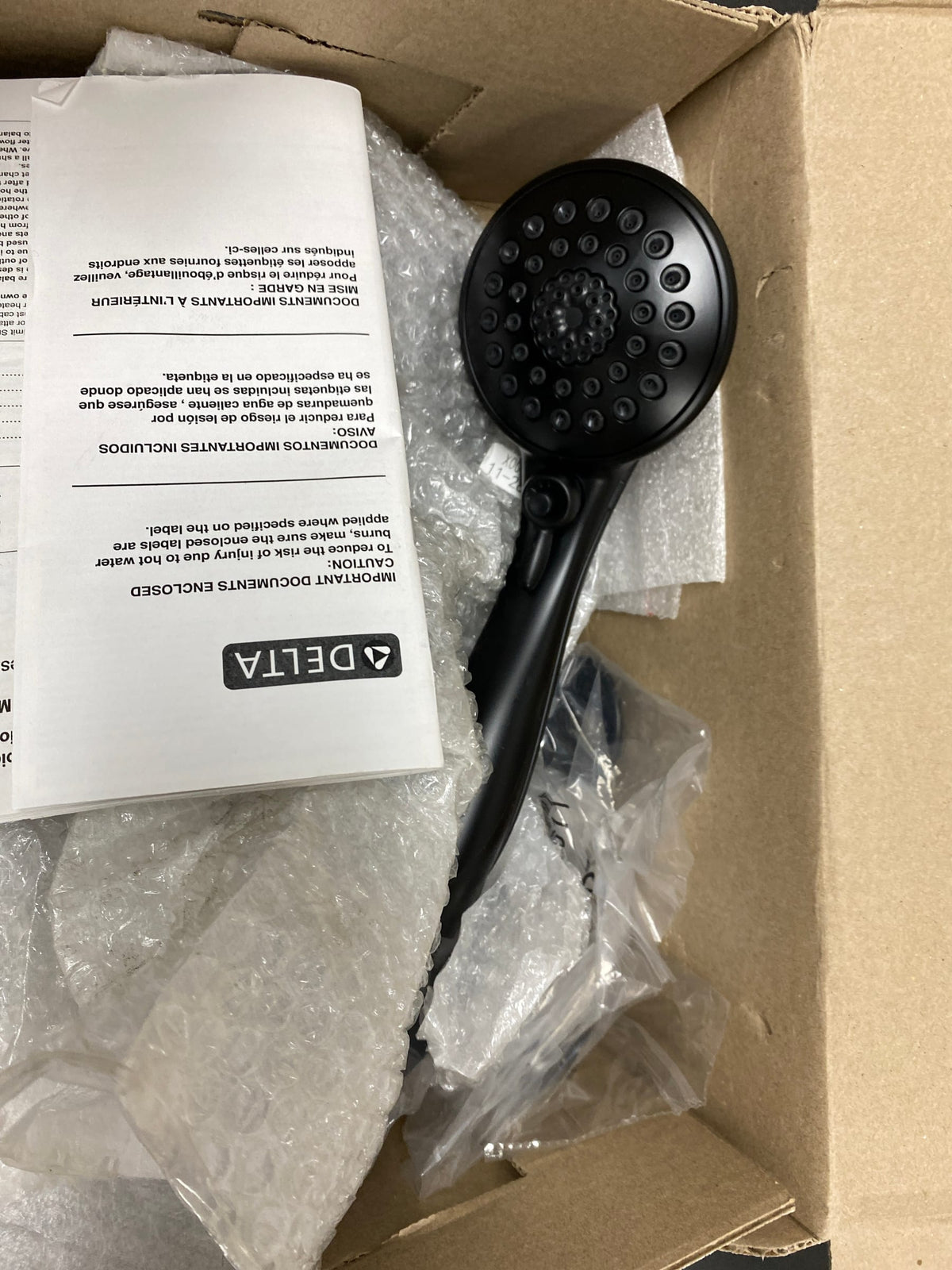 Delta T17235-BL-I Saylor Monitor 17 Series Dual Function Pressure Balanced Shower Only with Integrated Volume Control and 2-in-1 In2ition Showerhead - Less Rough-In Valve - Matte Black