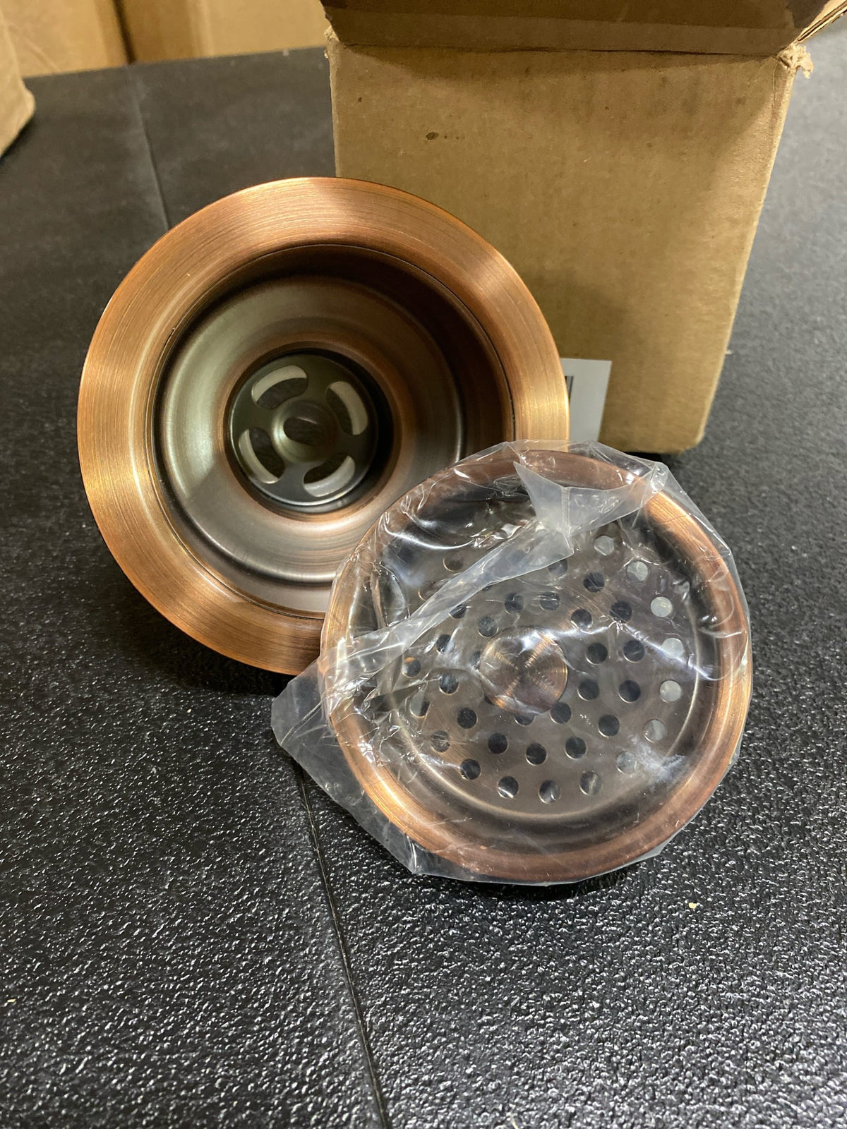Signature Hardware SH171ORB 3-1/2" Basket Strainer for Sinks up to 1" Thick - Oil Rubbed Bronze