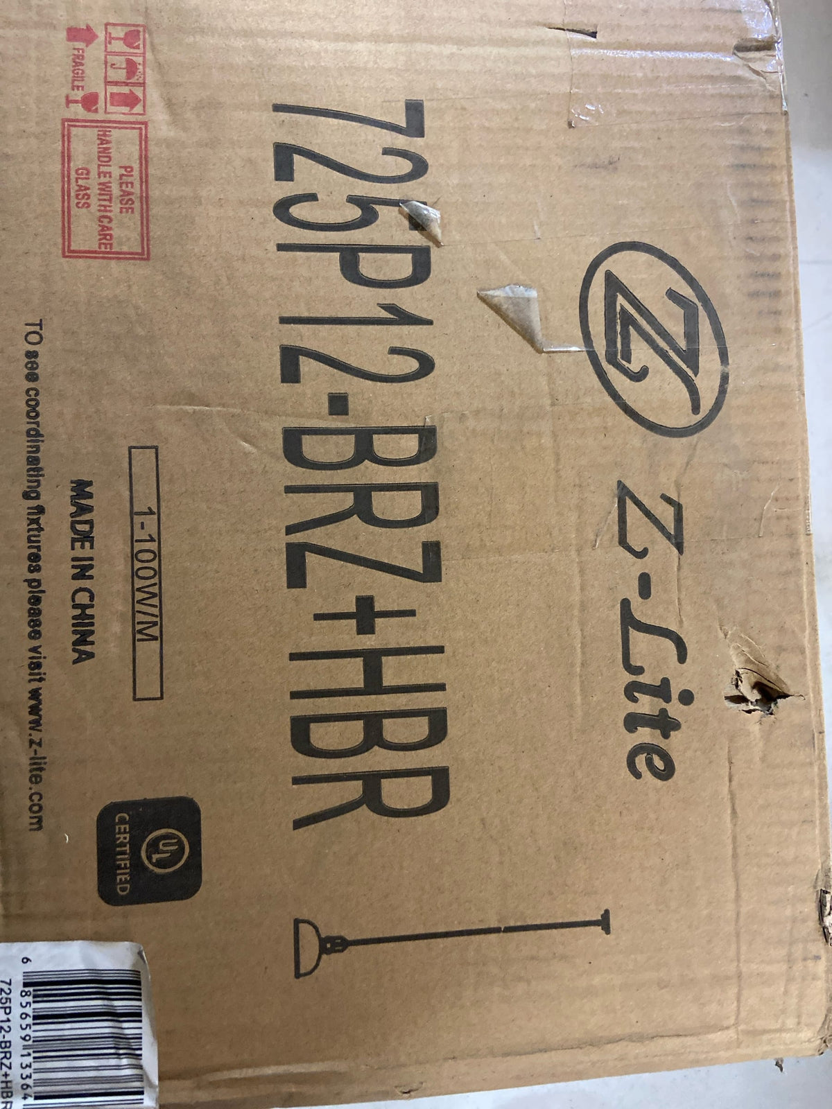 Z-Lite 725P12-BRZ+HBR Melange 13" Wide Pendant - Bronze / Heritage Brass