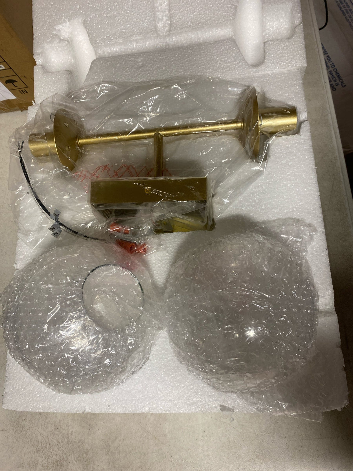 Elegant Lighting LD2357BR Neri 2 Light 6" Wide Vanity Light - Brass / Clear